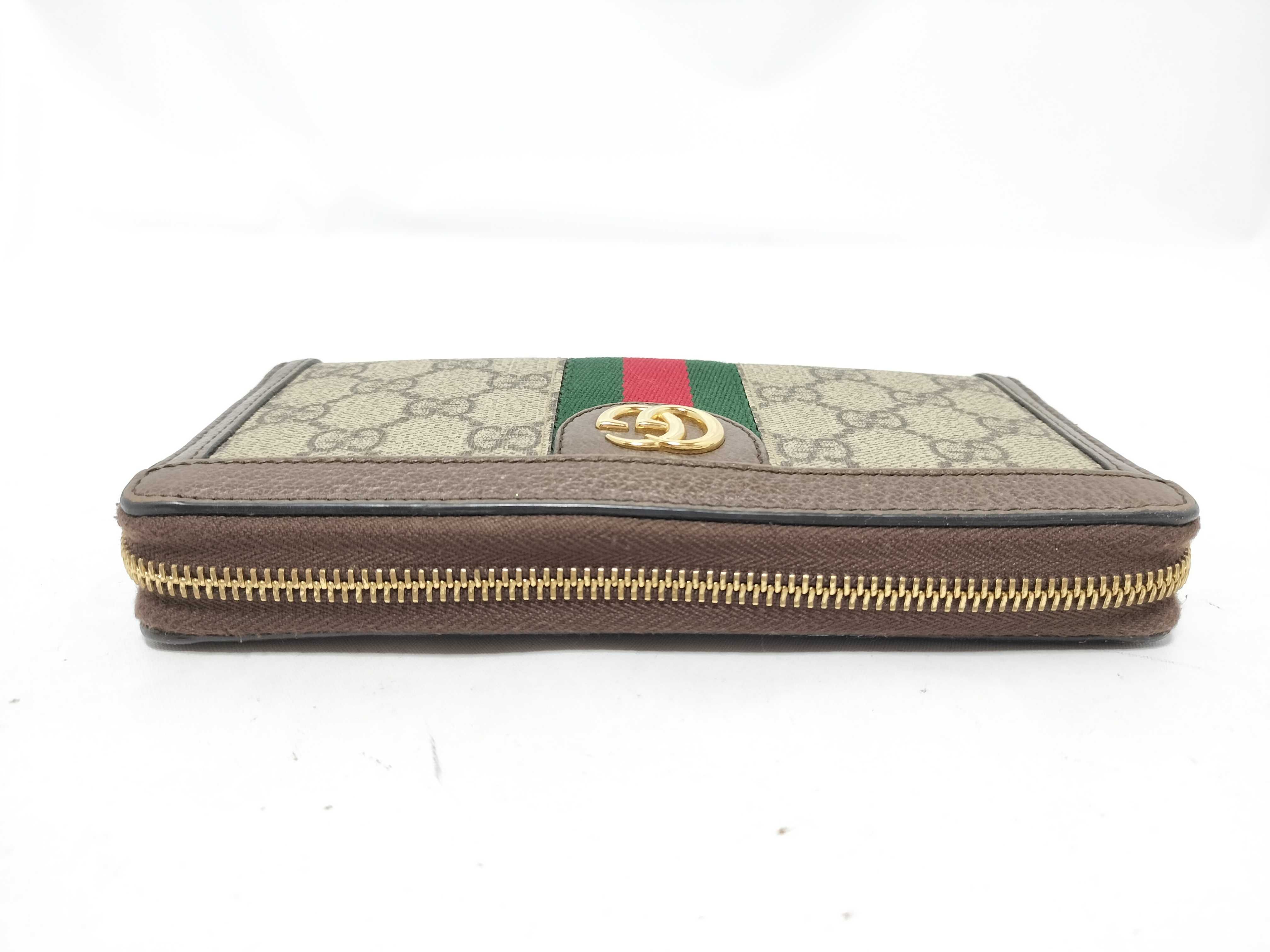 Long Wallet Round Zipper Wallet Marmont Ophidia Sherry Line Wallet — view 5