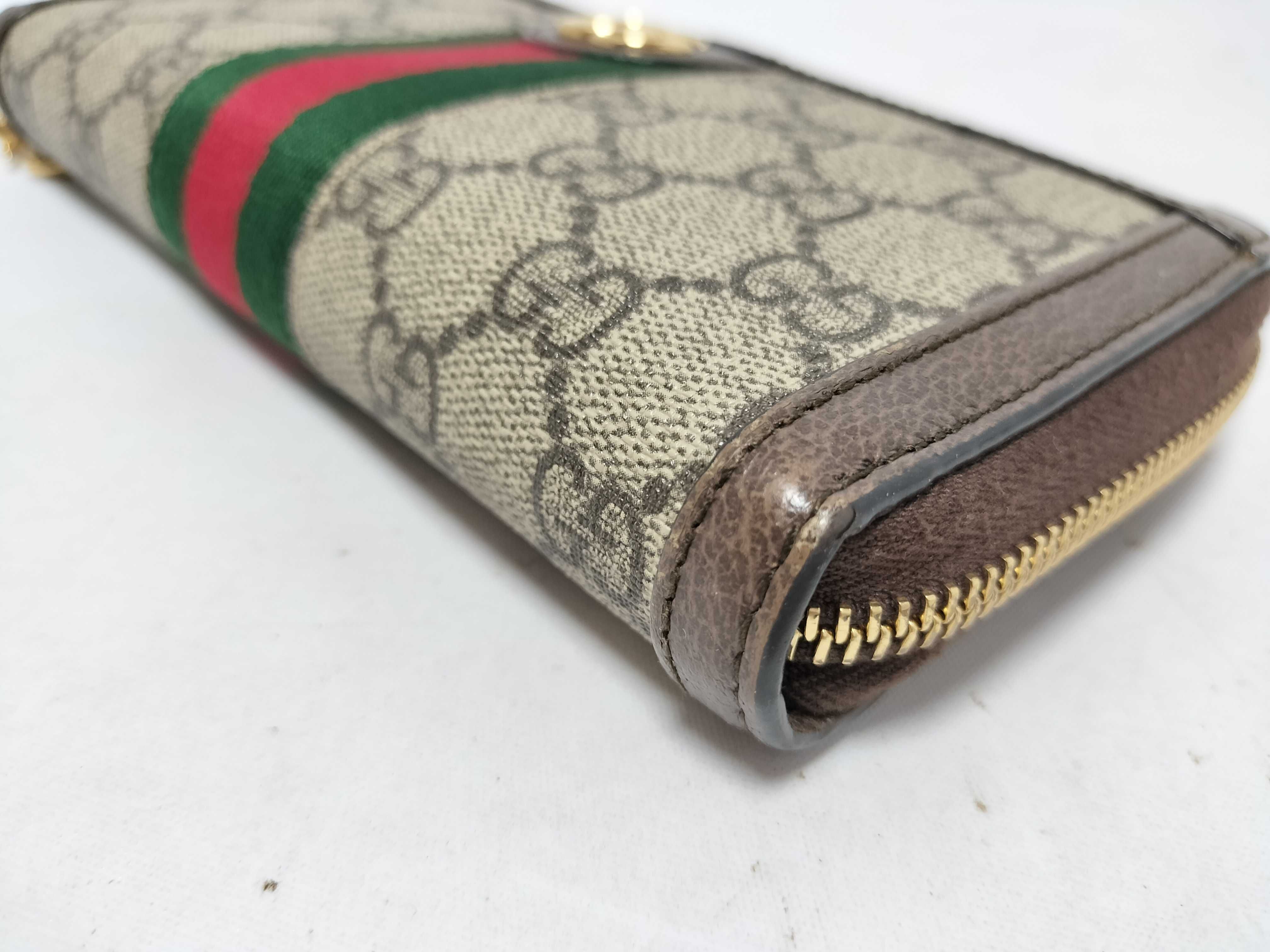 Long Wallet Round Zipper Wallet Marmont Ophidia Sherry Line Wallet — view 6
