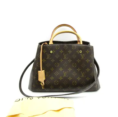LV Montaigne MM M41056 Gold Hardware Monogram 2-way Handbag