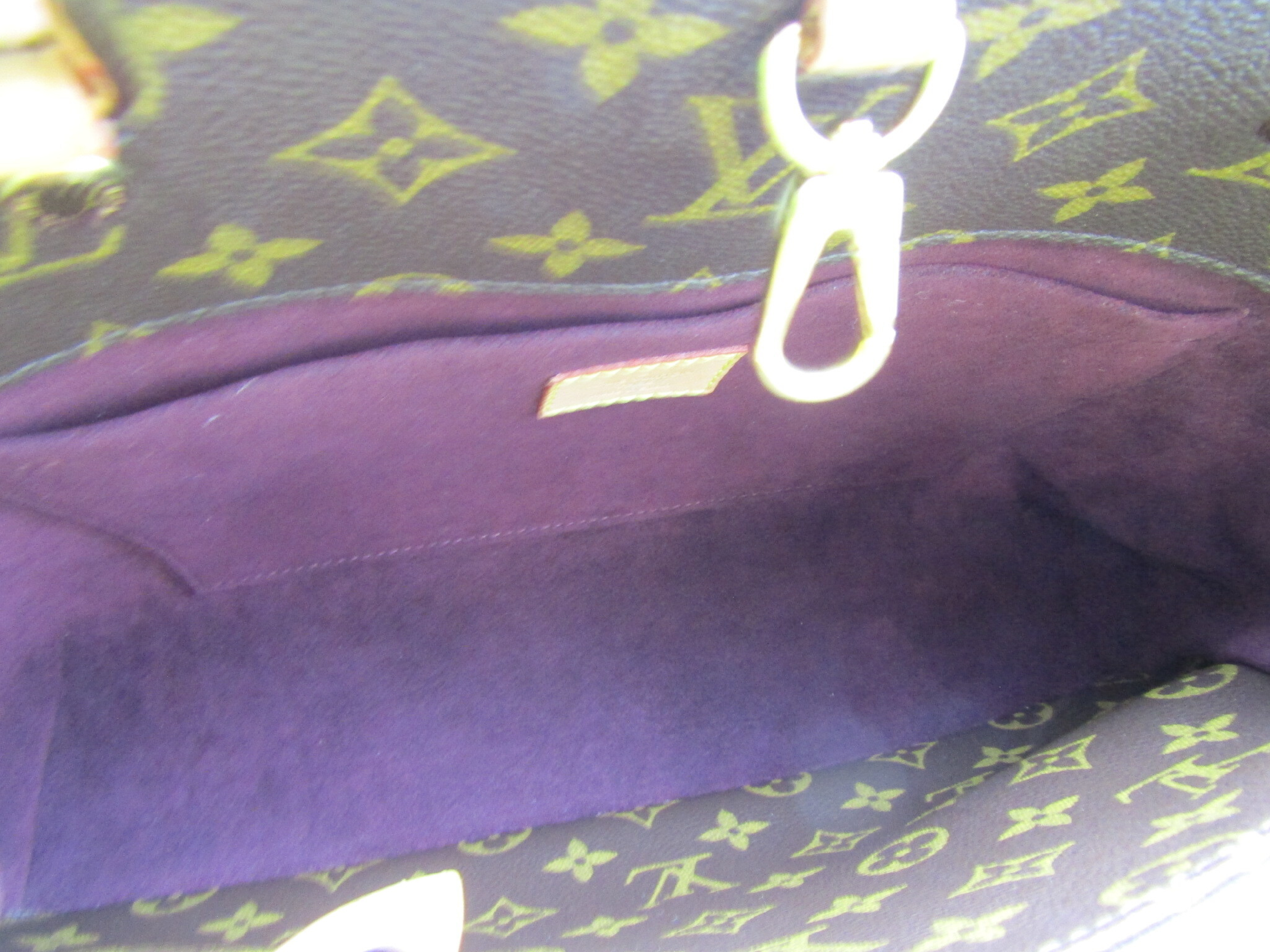LV Montaigne MM M41056 Gold Hardware Monogram 2-way Handbag — view 4