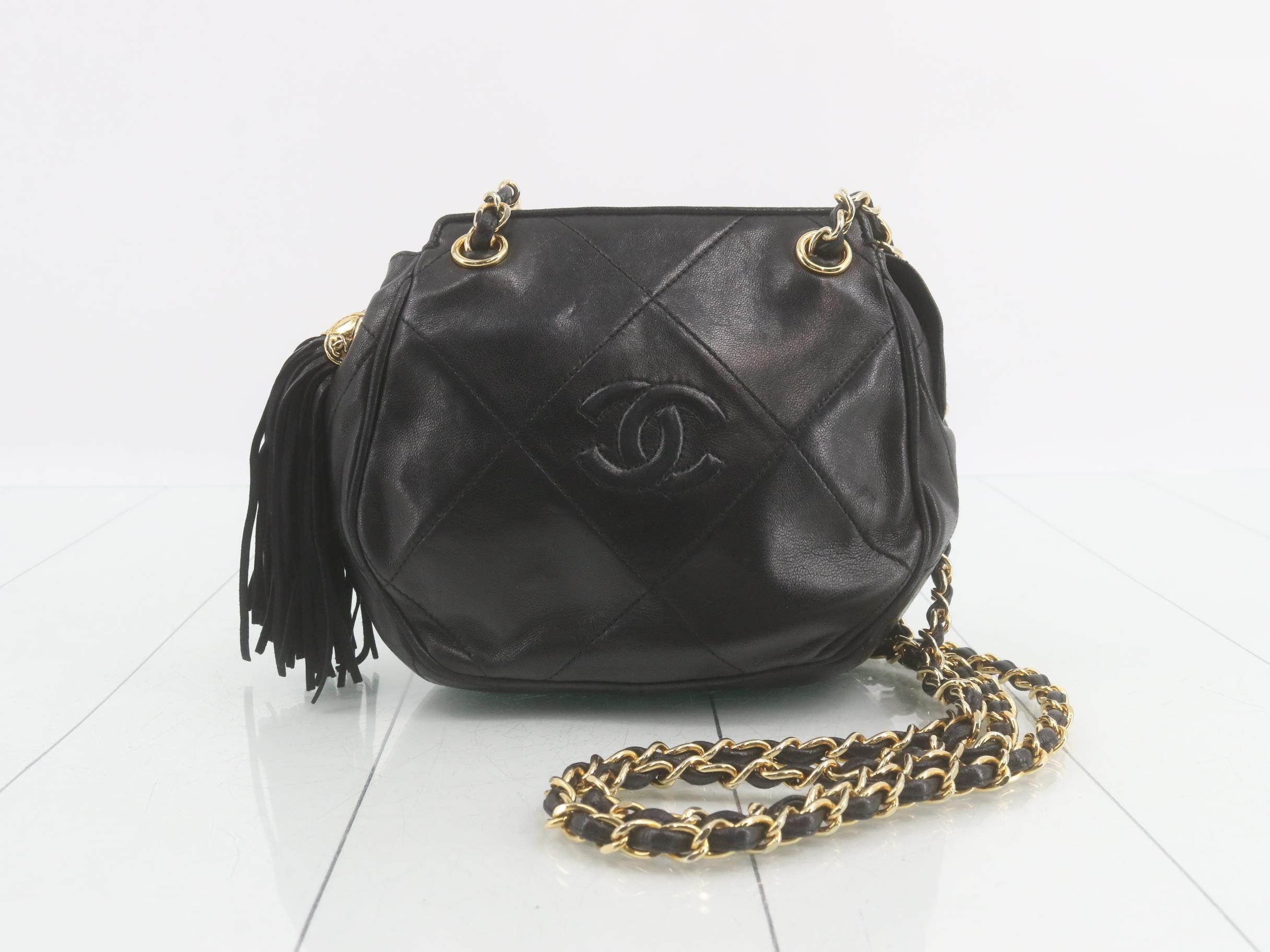 Lambskin fringe shoulder bag, item number 1.