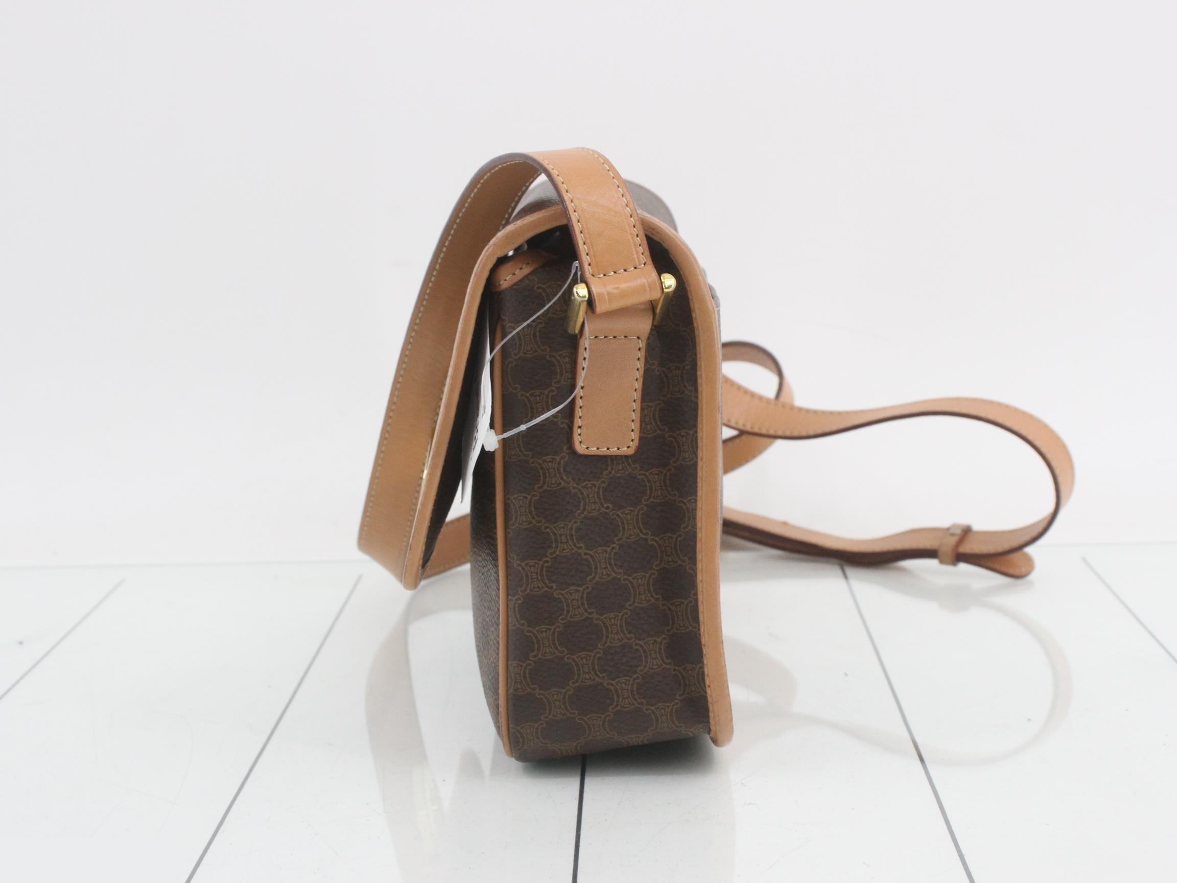 Macadam circle logo flap bag brown 22x17x7cm — view 3