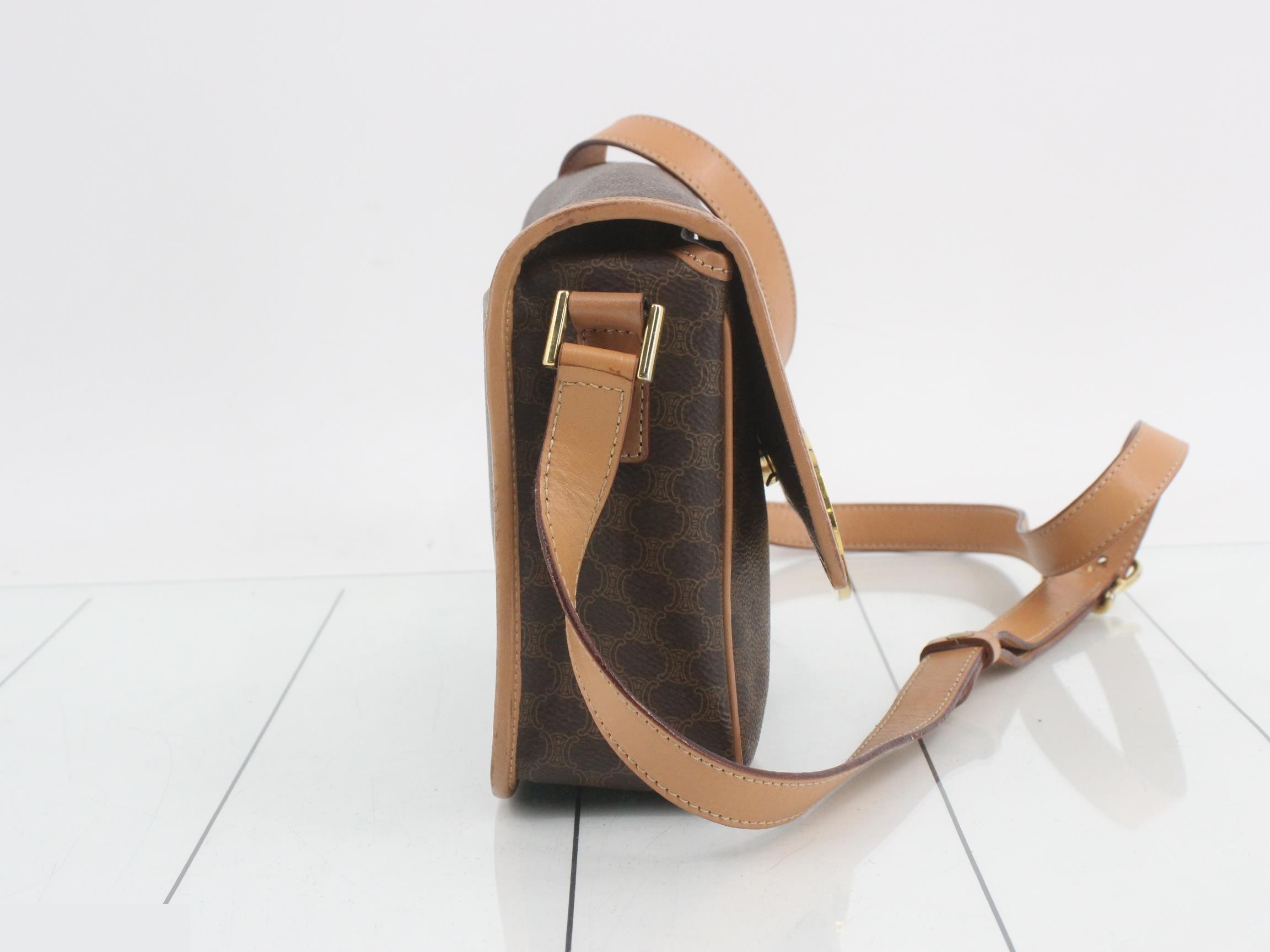 Macadam circle logo flap bag brown 22x17x7cm — view 4