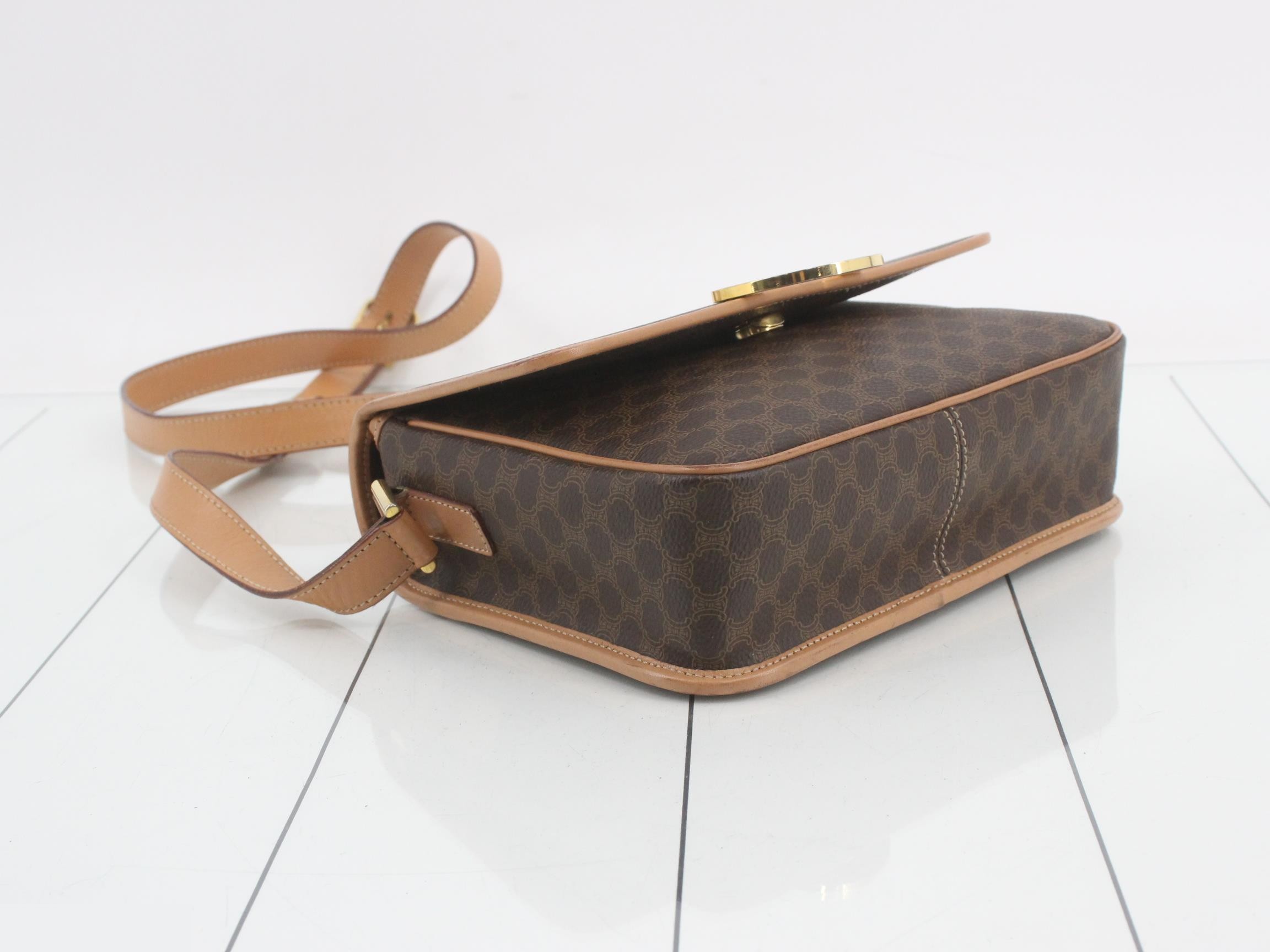 Macadam circle logo flap bag brown 22x17x7cm — view 5