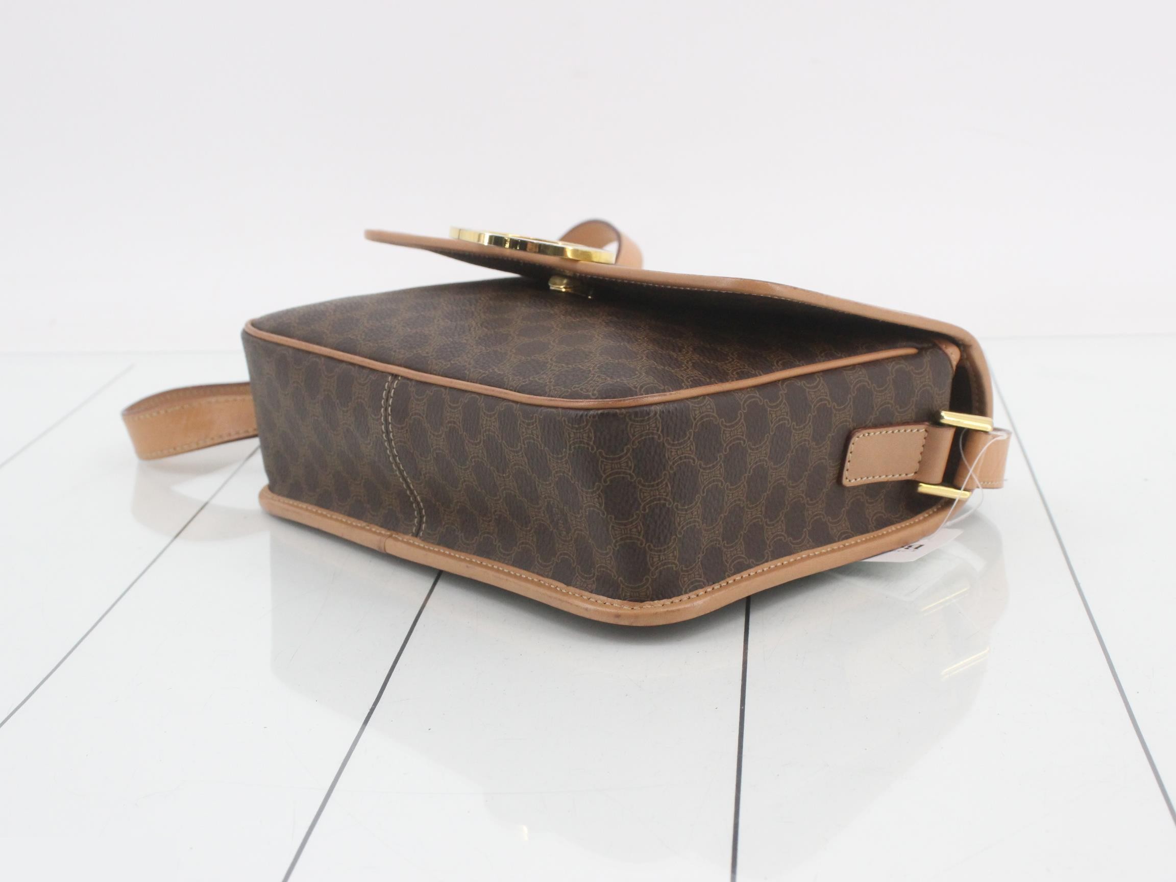 Macadam circle logo flap bag brown 22x17x7cm — view 6