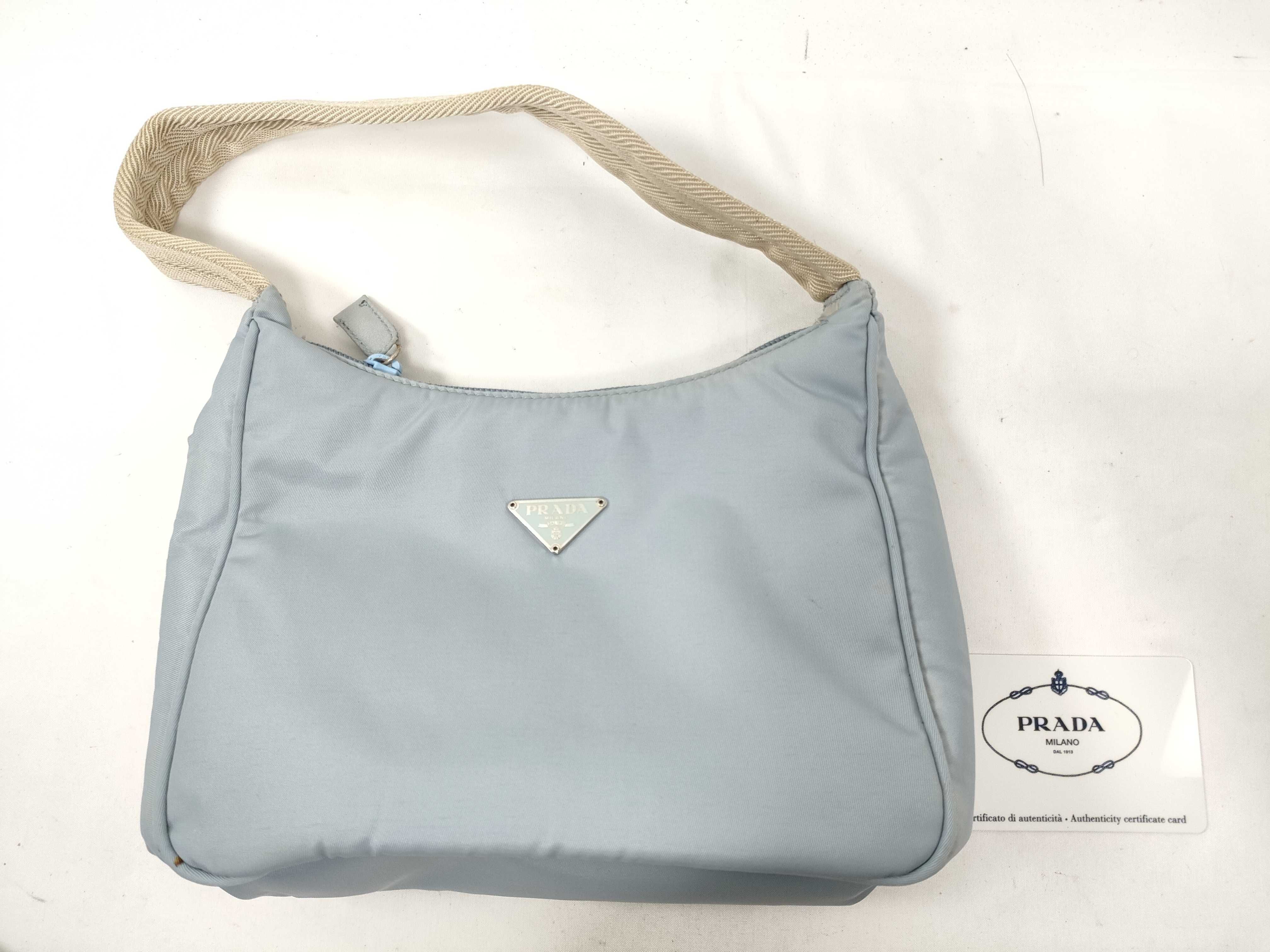 Nylon Handbag, Saxophone Blue Shoulder Bag