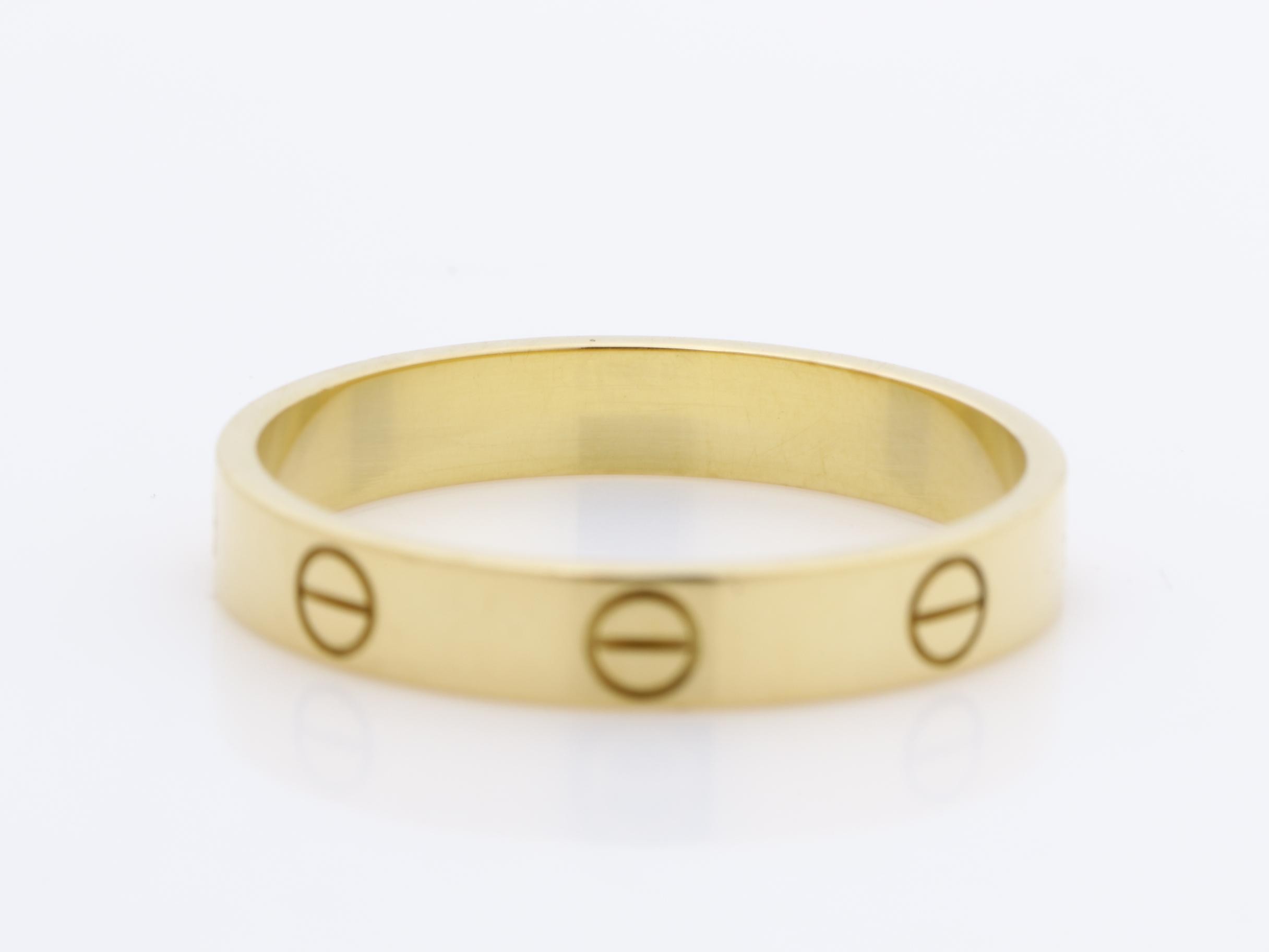 Mini Love Ring #61 / Actual Size #20 750YG 3.8g — view 4