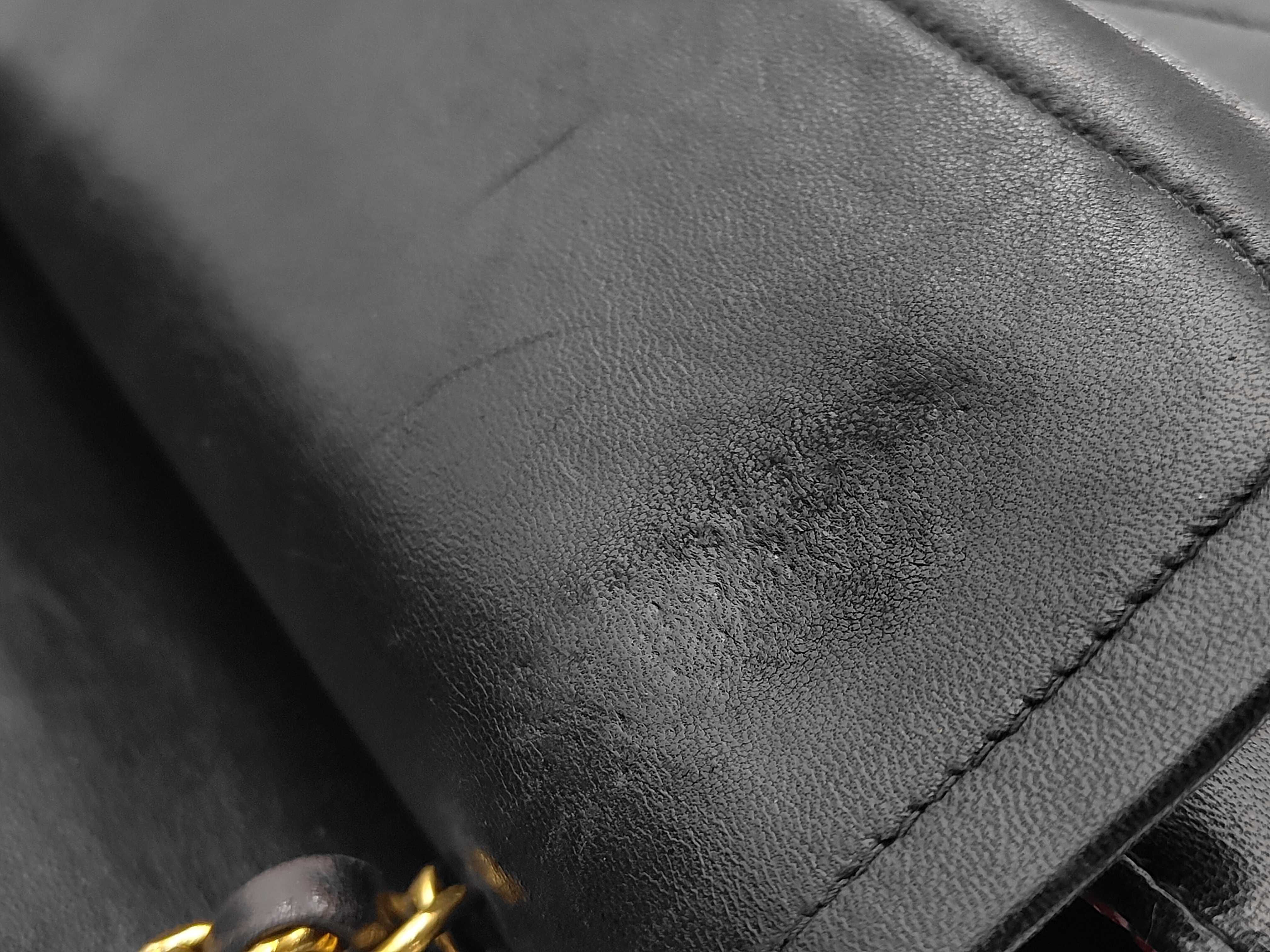 Lambskin Black Gold Matelassé Flap Shoulder Bag (Serial Number 5) — view 9
