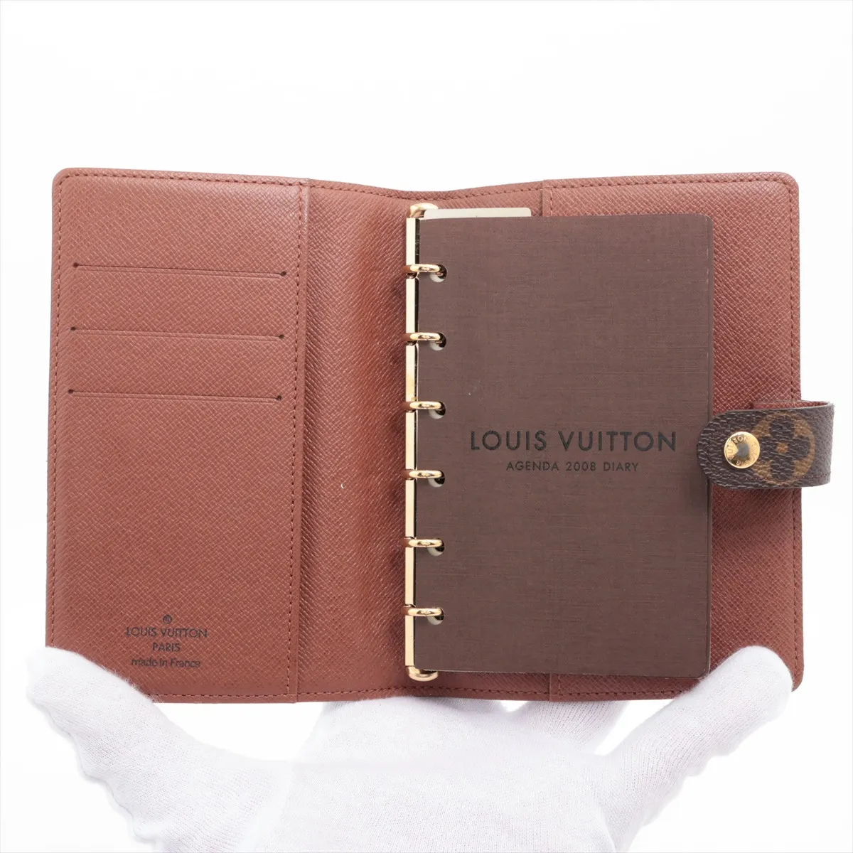 Monogram Agenda PM R20005 SP1008 Brown Notebook Cover with Initials — view 3
