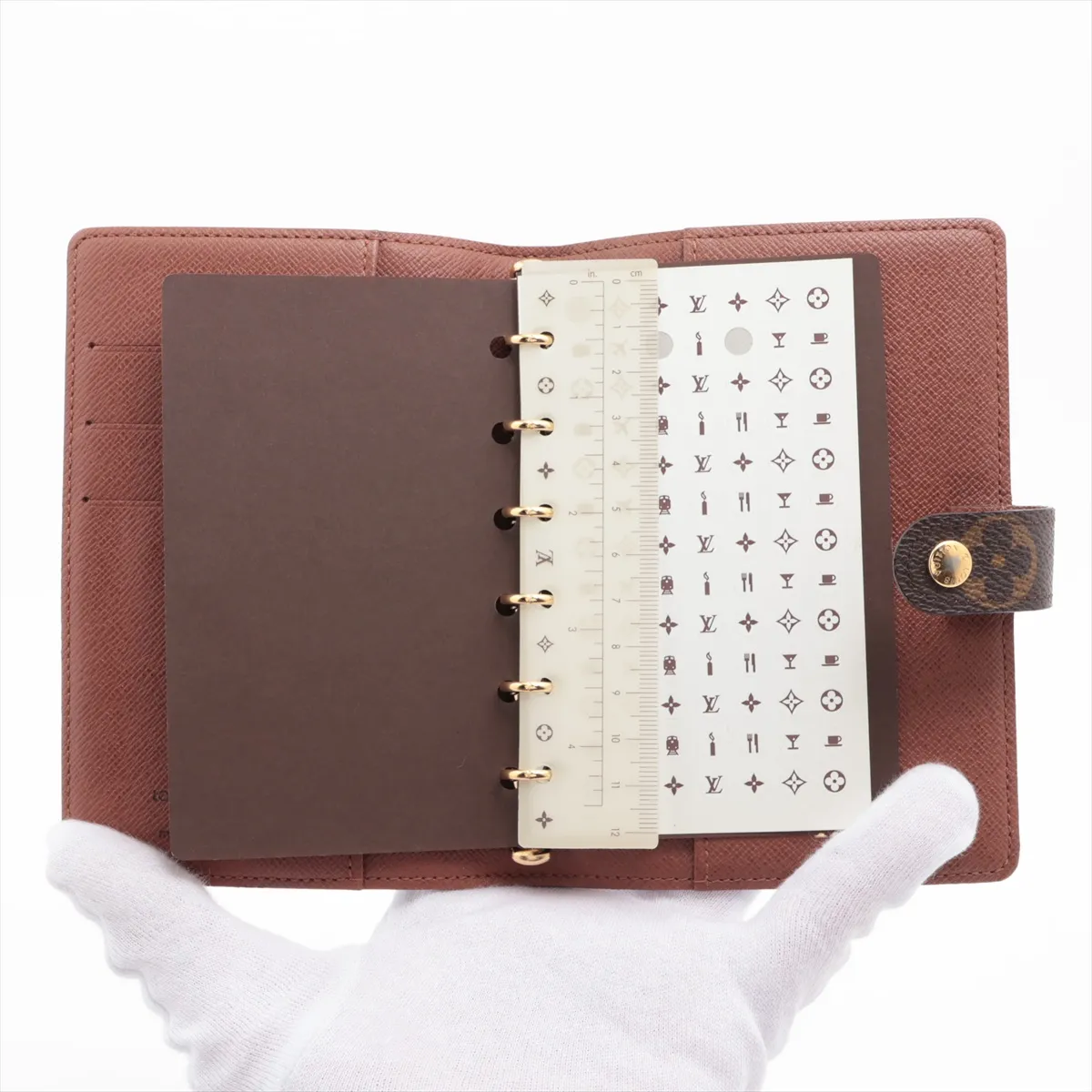 Monogram Agenda PM R20005 SP1008 Brown Notebook Cover with Initials — view 4