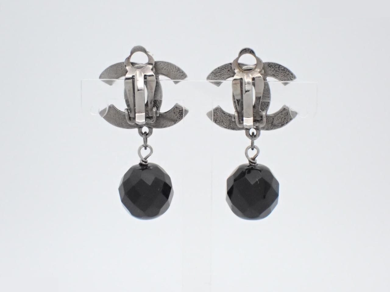 Coco Mark Silver Stone Earrings — view 2