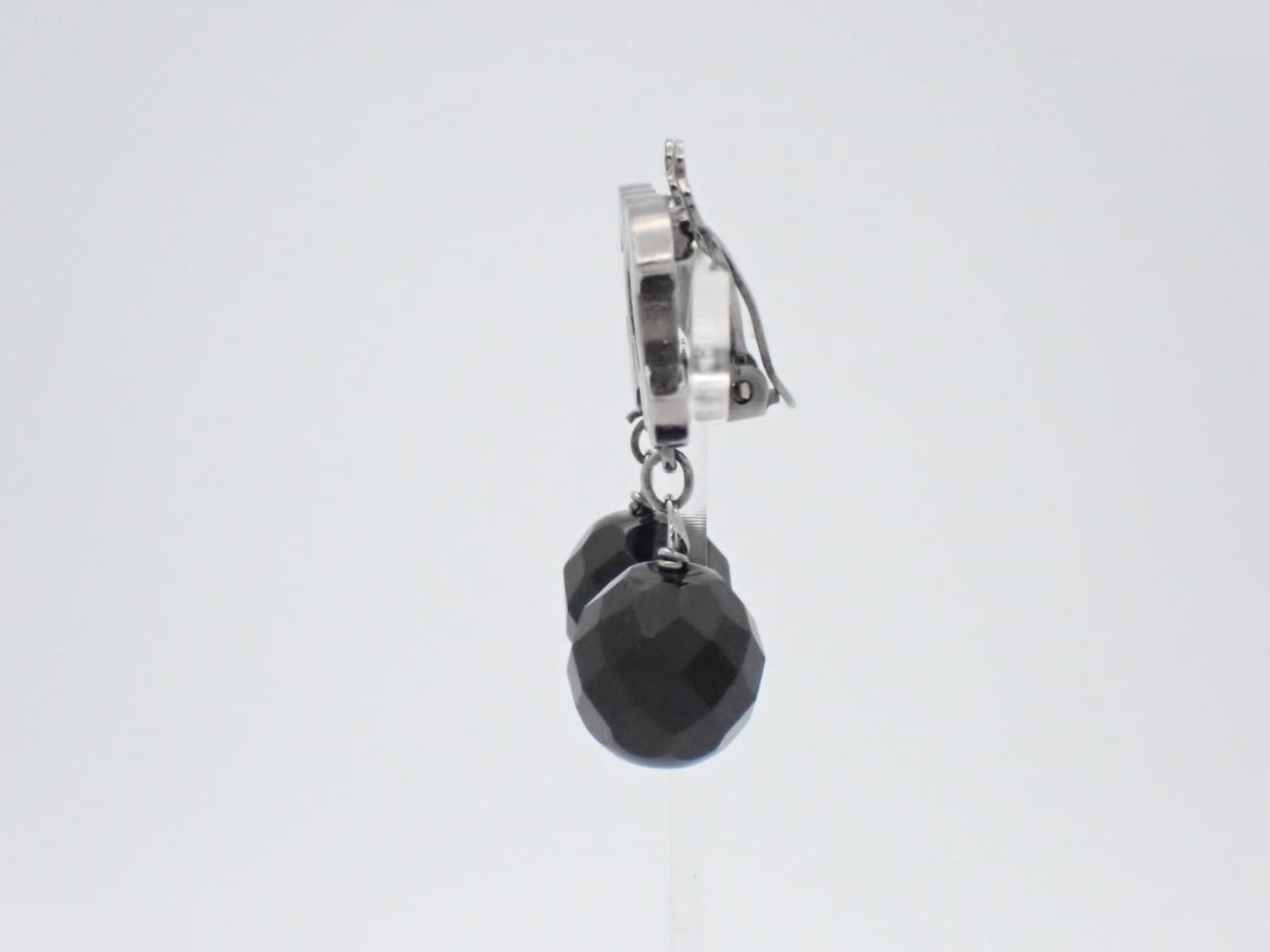 Coco Mark Silver Stone Earrings — view 3