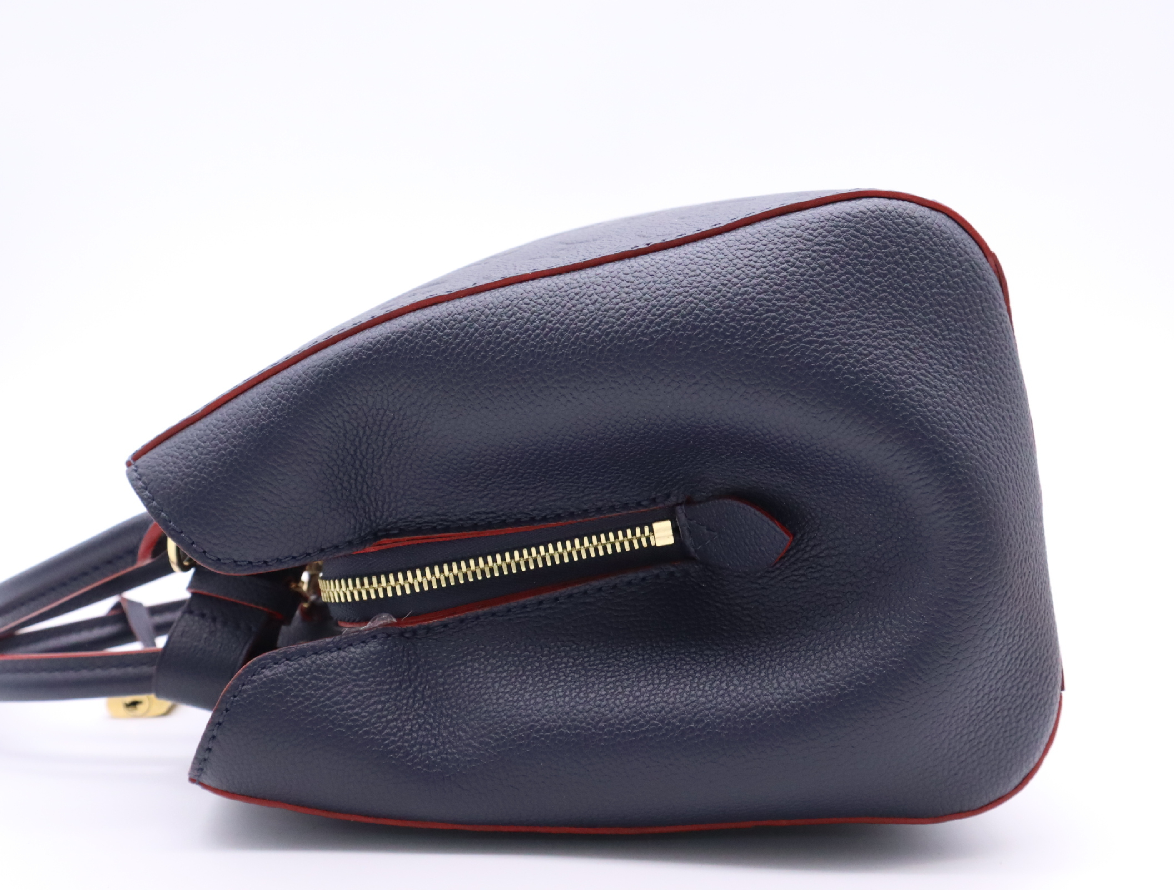 M42746 Empreinte Montaigne MM Marine Rouge Handbag with Shoulder Strap, Padlock, 2 Keys, Clochette, and Dust Bag — view 3