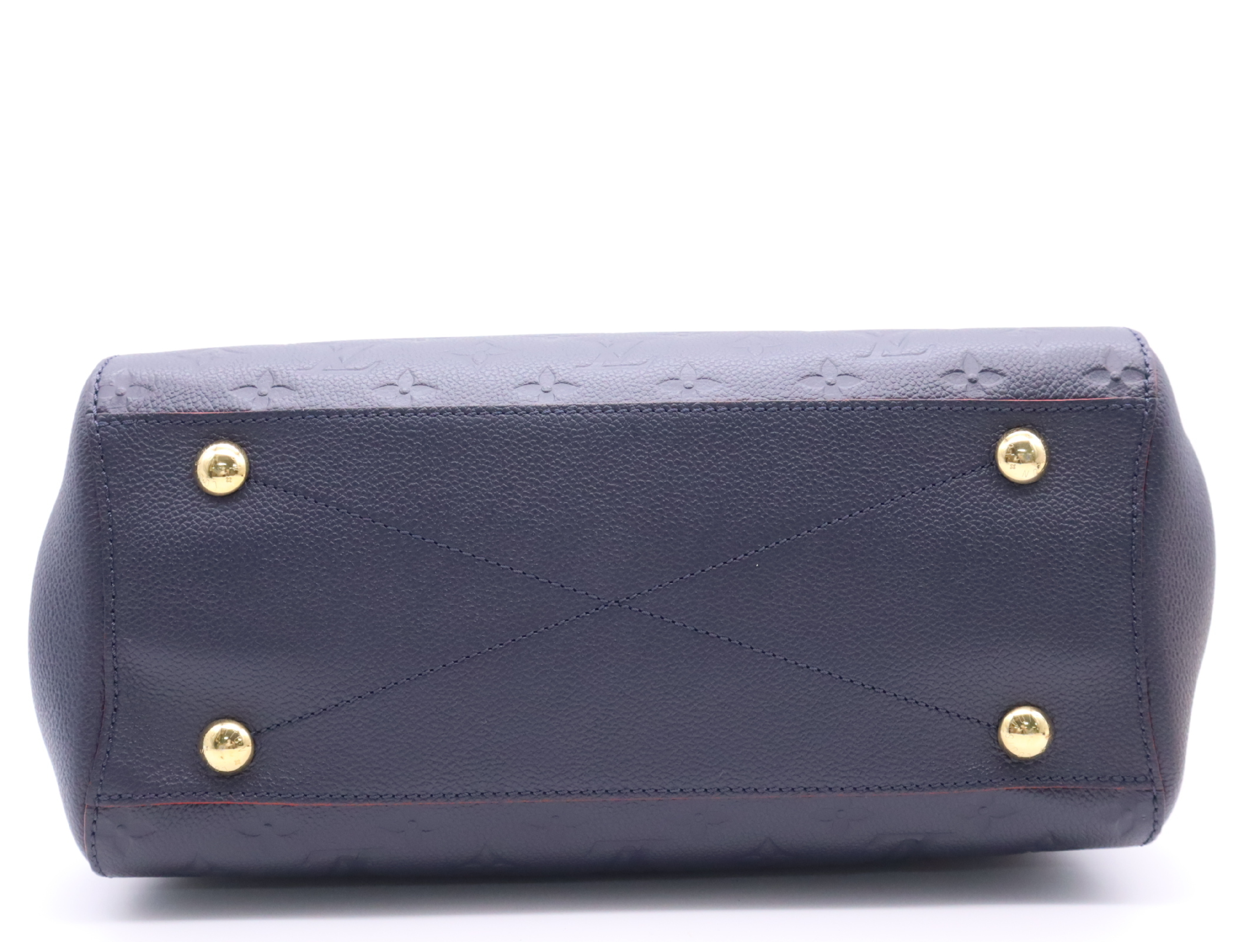M42746 Empreinte Montaigne MM Marine Rouge Handbag with Shoulder Strap, Padlock, 2 Keys, Clochette, and Dust Bag — view 4
