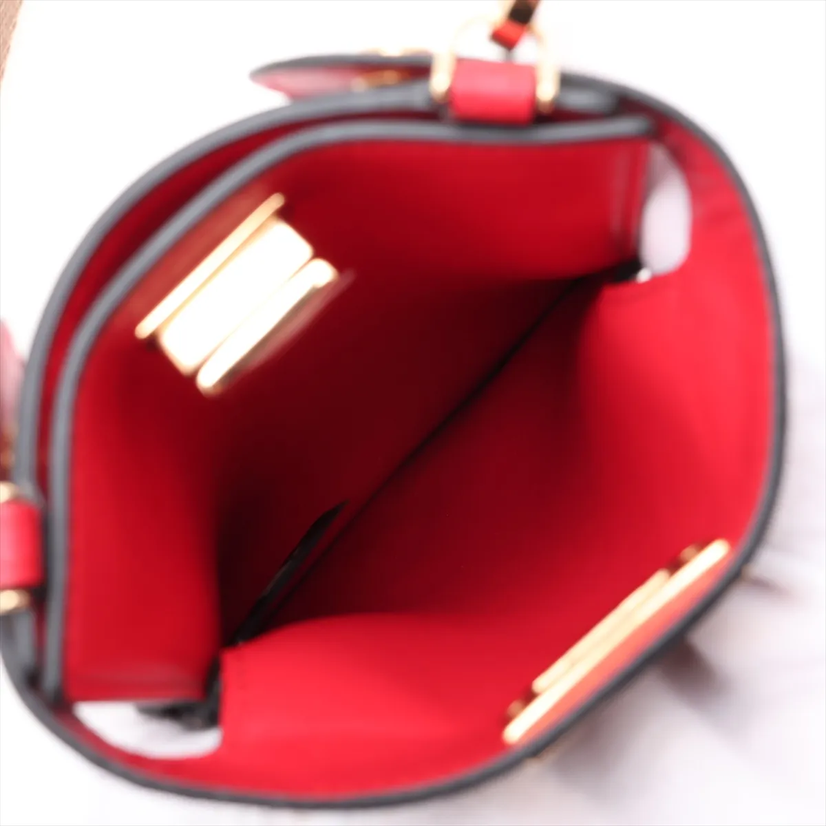 Leather Phone Pouch, White x Black x Red, 8M0442, Mr. Doodle Collaboration — view 7
