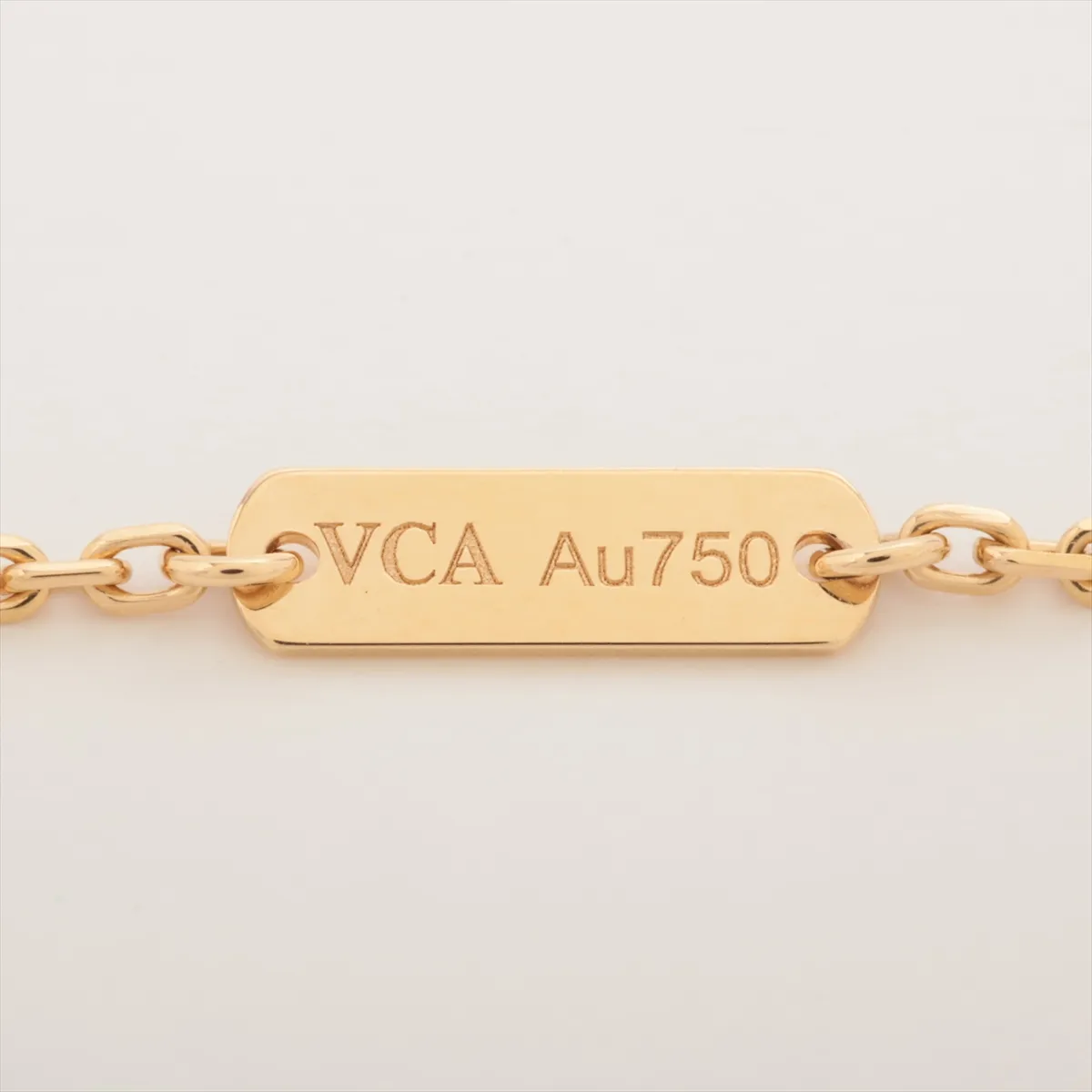 Vintage Alhambra Golden Shell Diamond Necklace 750 (YG) 6.6g JA178667 Shellsumi ARP2R700 — view 4