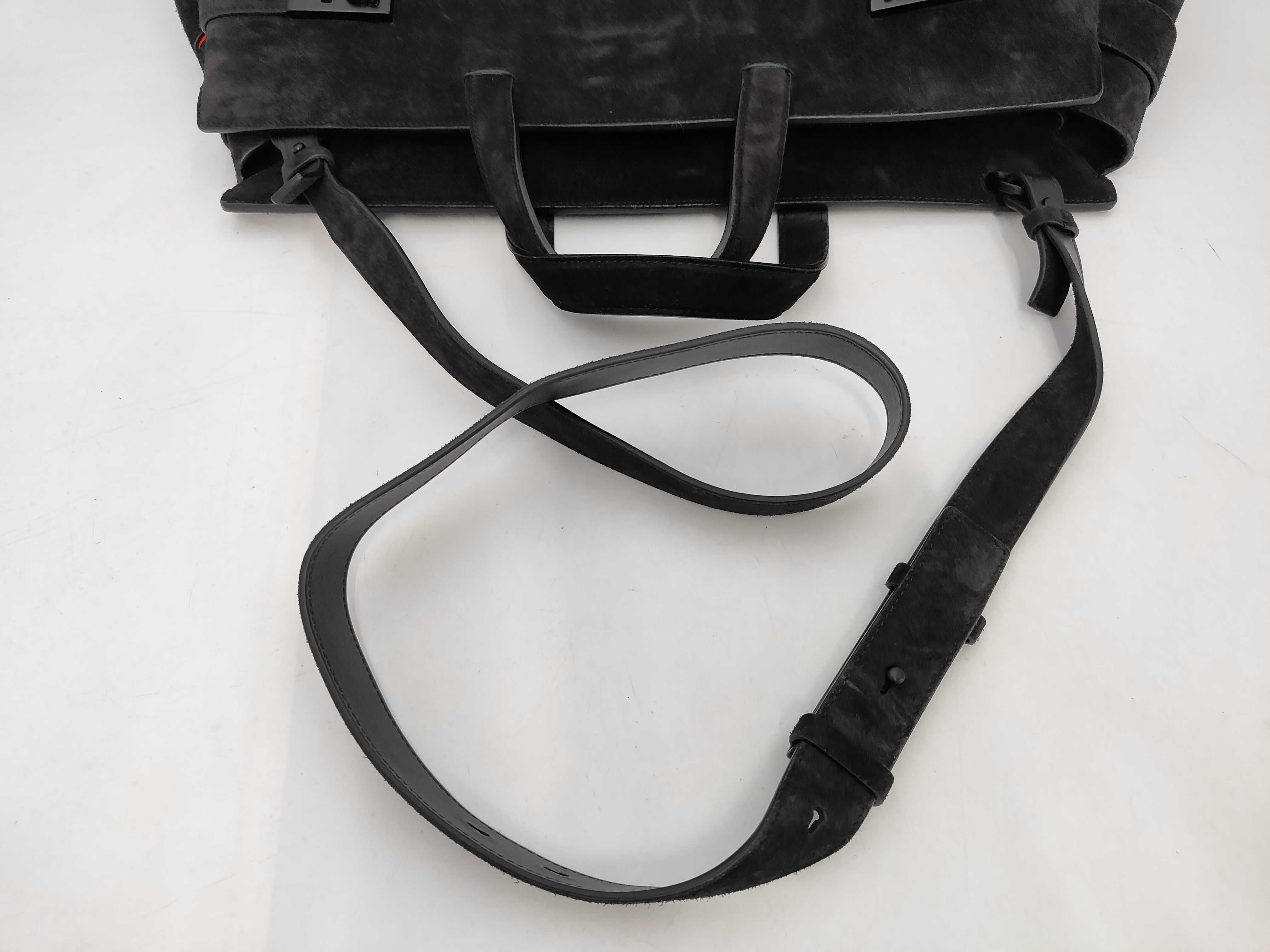 Ferragamo Hug Suede Black Shoulder Bag — view 7