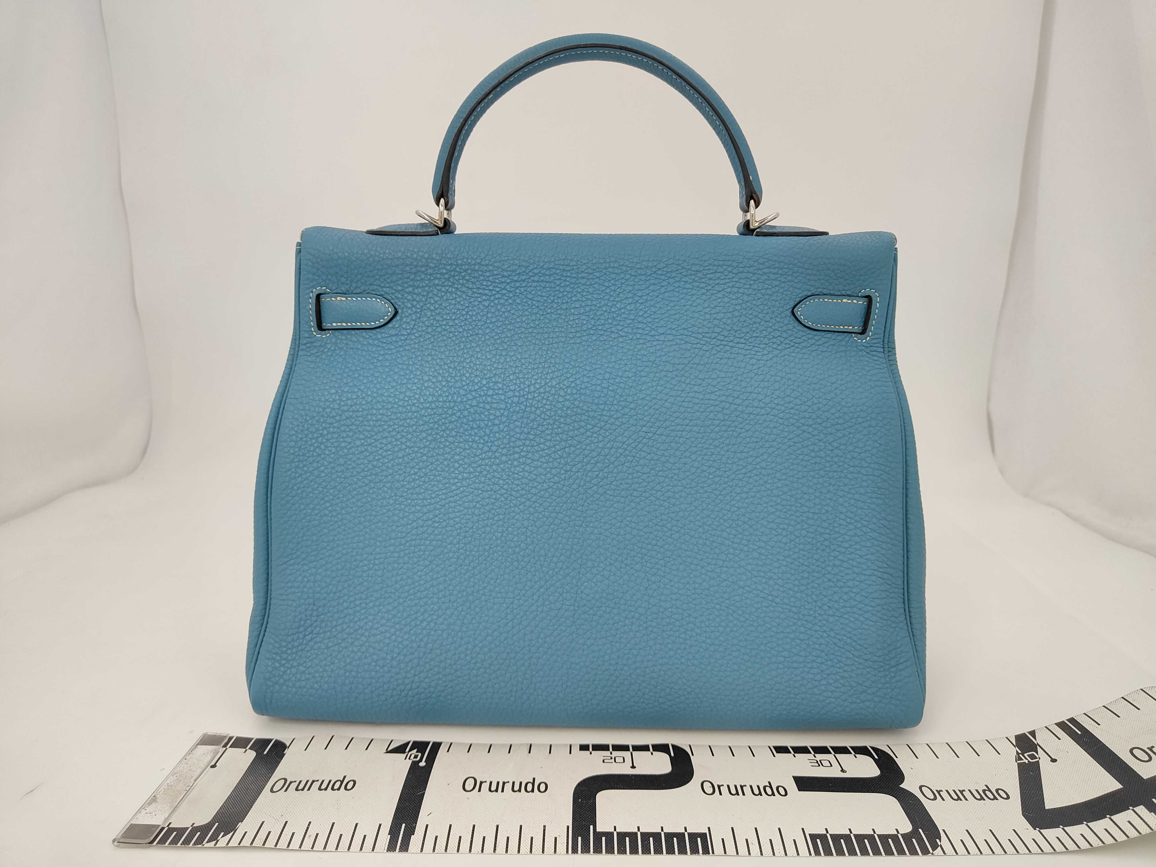 Kelly 35 Togo Blue Jean Silver Hardware N: 2010 Handbag — view 2
