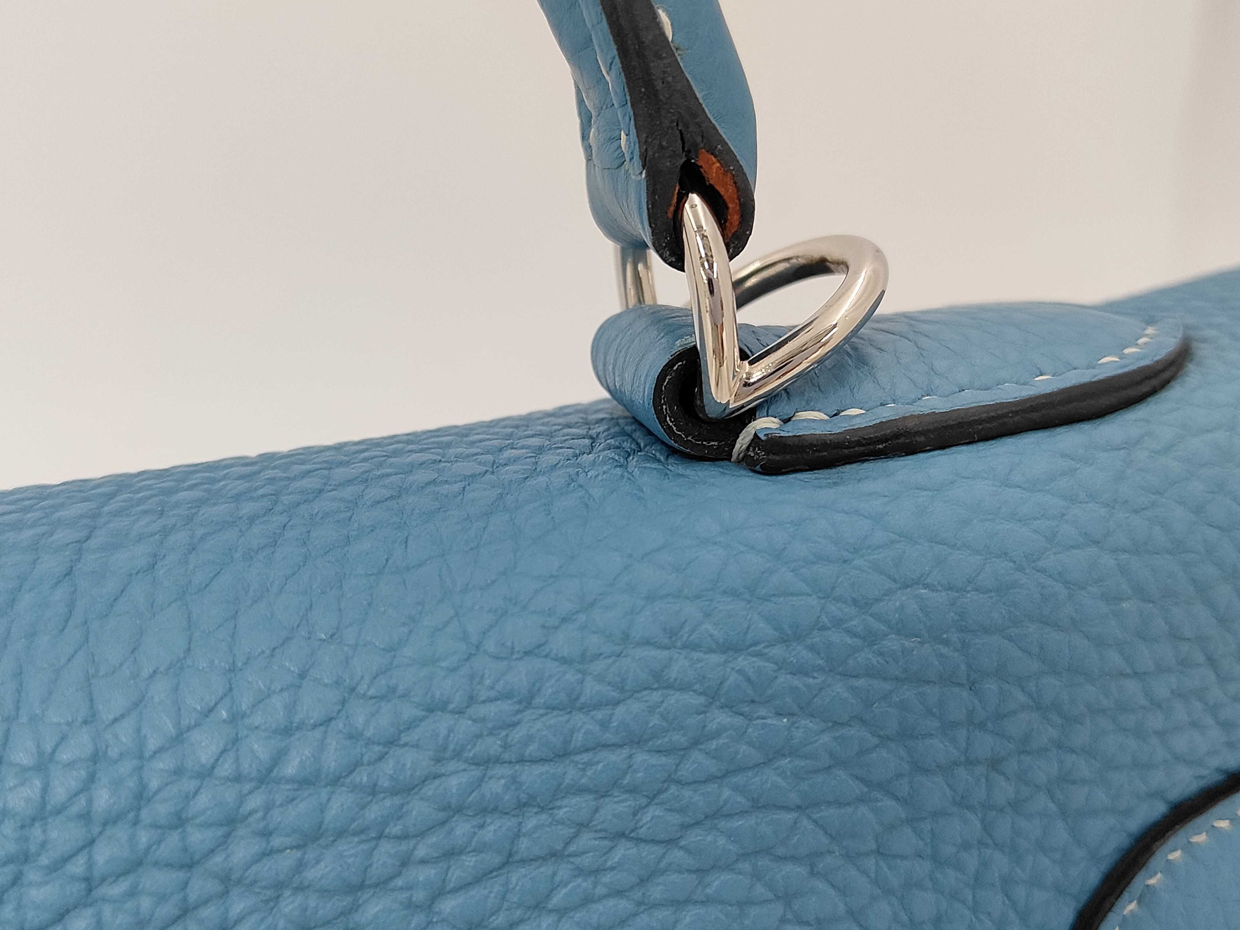 Kelly 35 Togo Blue Jean Silver Hardware N: 2010 Handbag — view 3