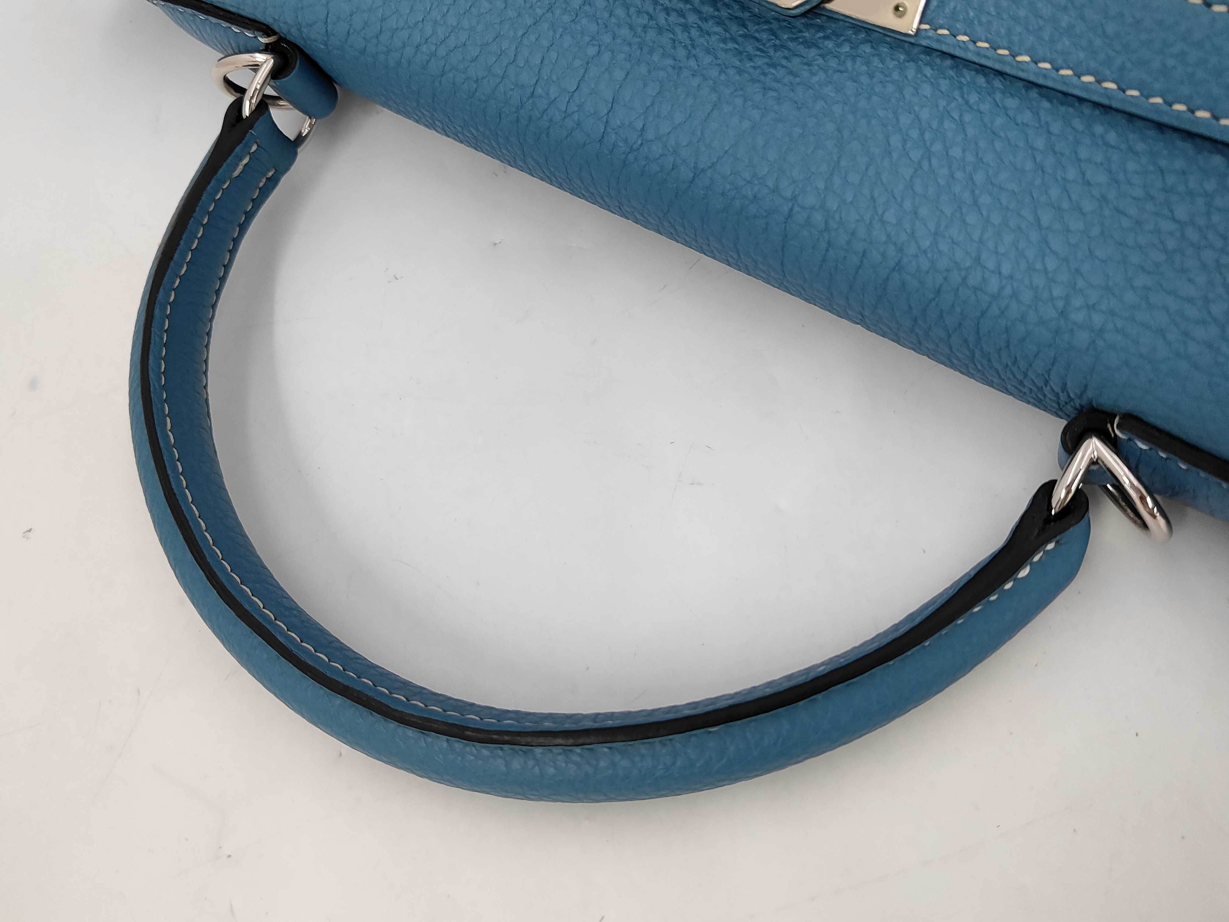 Kelly 35 Togo Blue Jean Silver Hardware N: 2010 Handbag — view 4