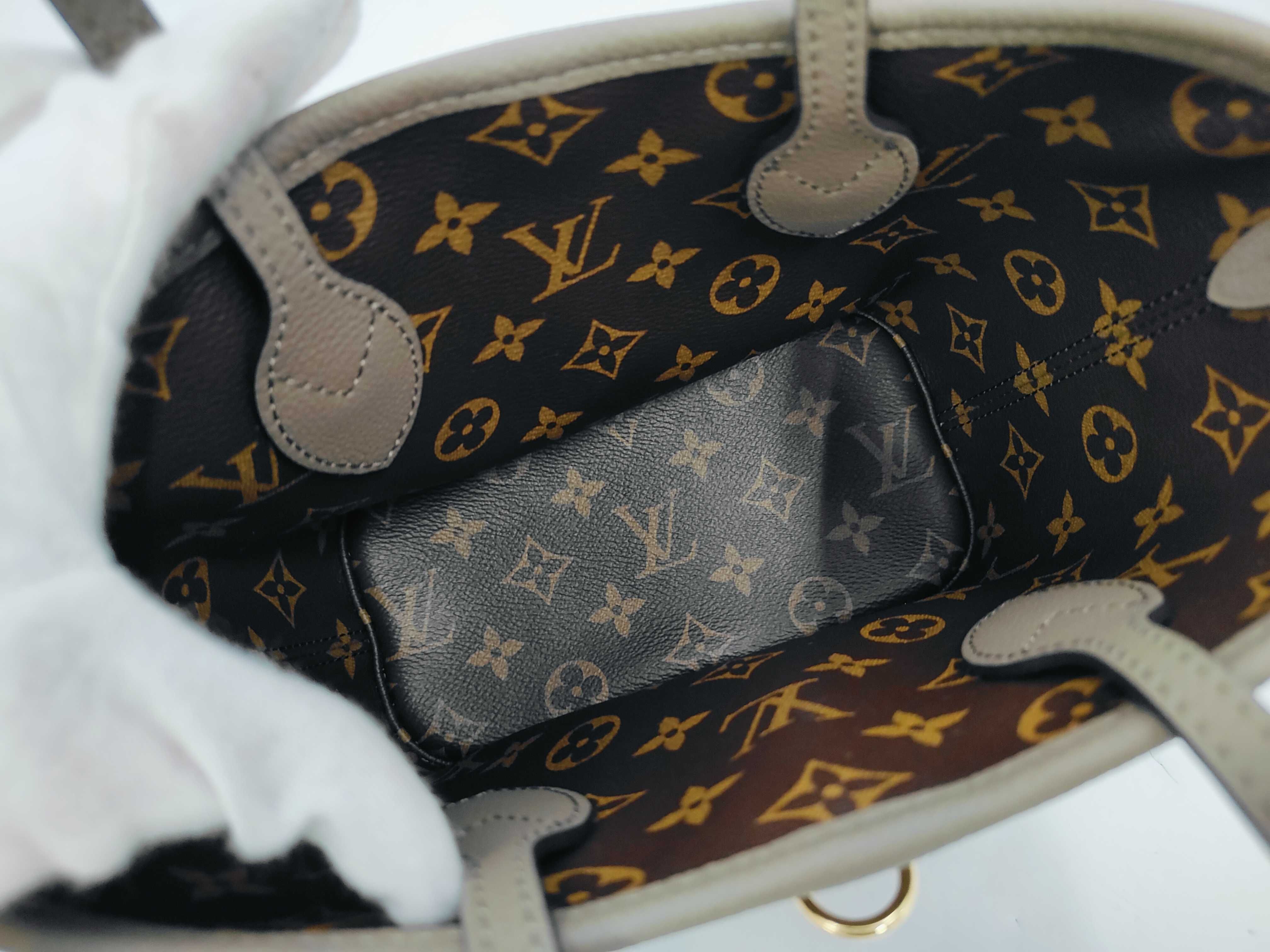 Taurillon Monogram Neverfull Inside Out BB M12109 RFID Accessories: Box, dust bag, receipt, pouch, shoulder strap, handbag — view 8