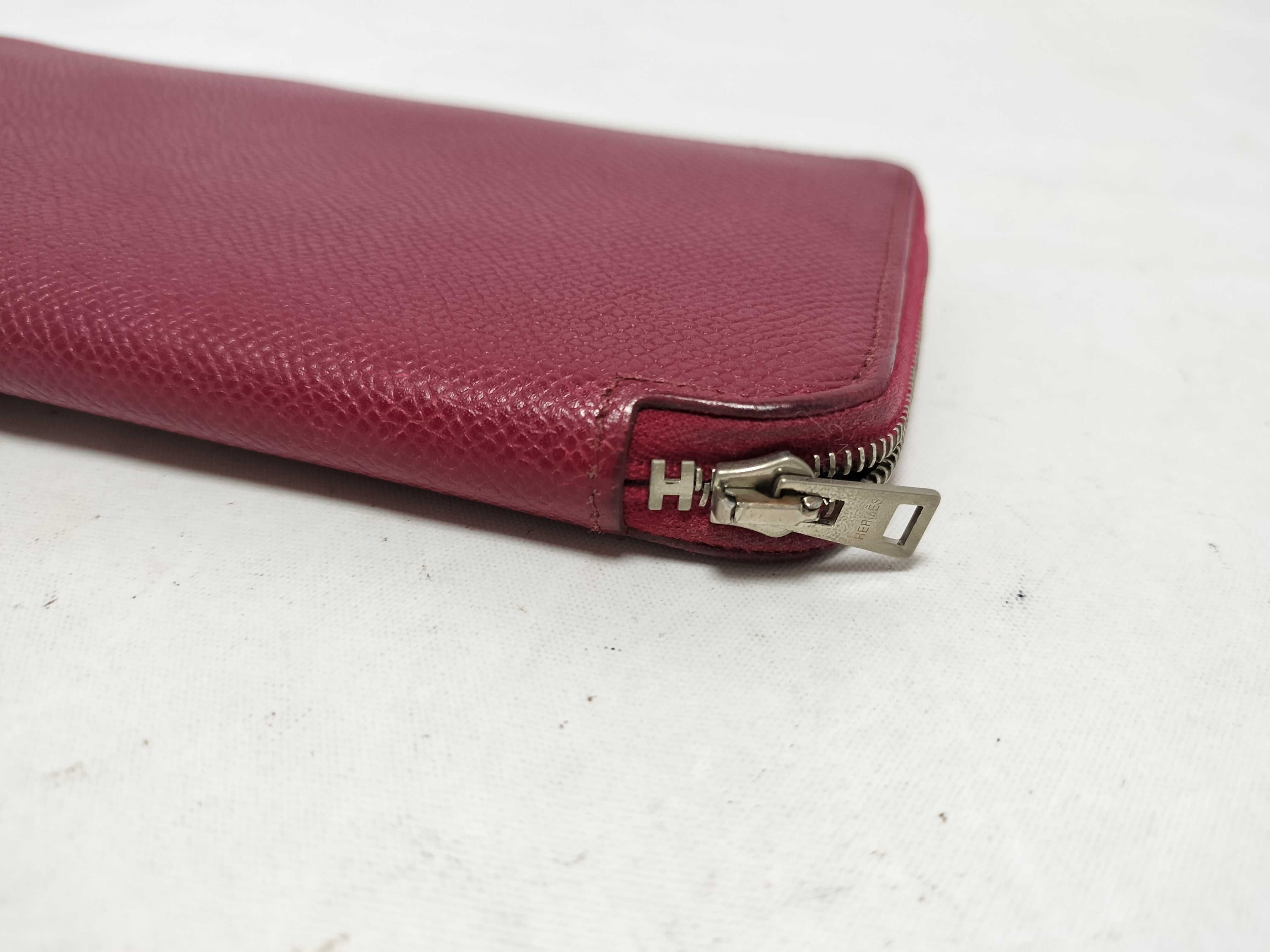 Azap Long Silk In Veau Epsom Round Zipper Long Wallet Bordeaux O Stamp Wallet — view 13
