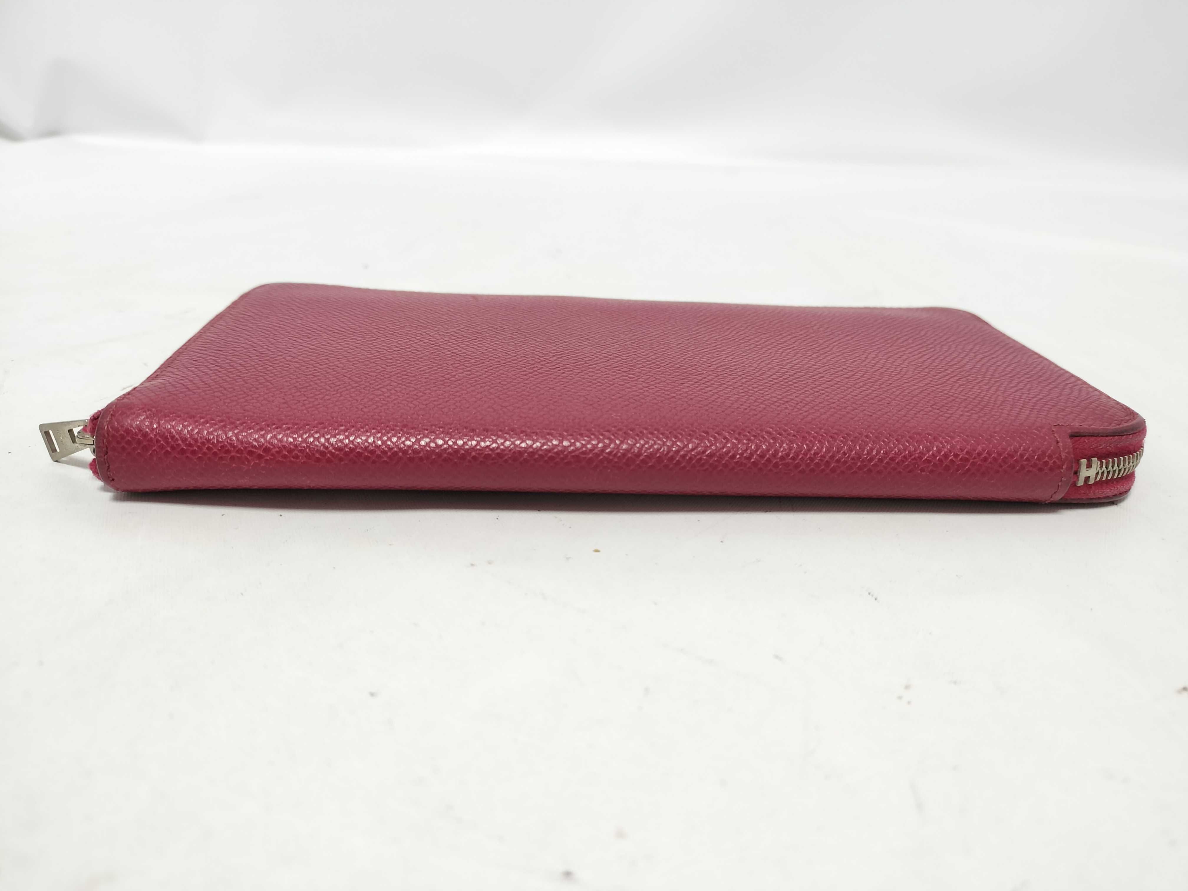Azap Long Silk In Veau Epsom Round Zipper Long Wallet Bordeaux O Stamp Wallet — view 3