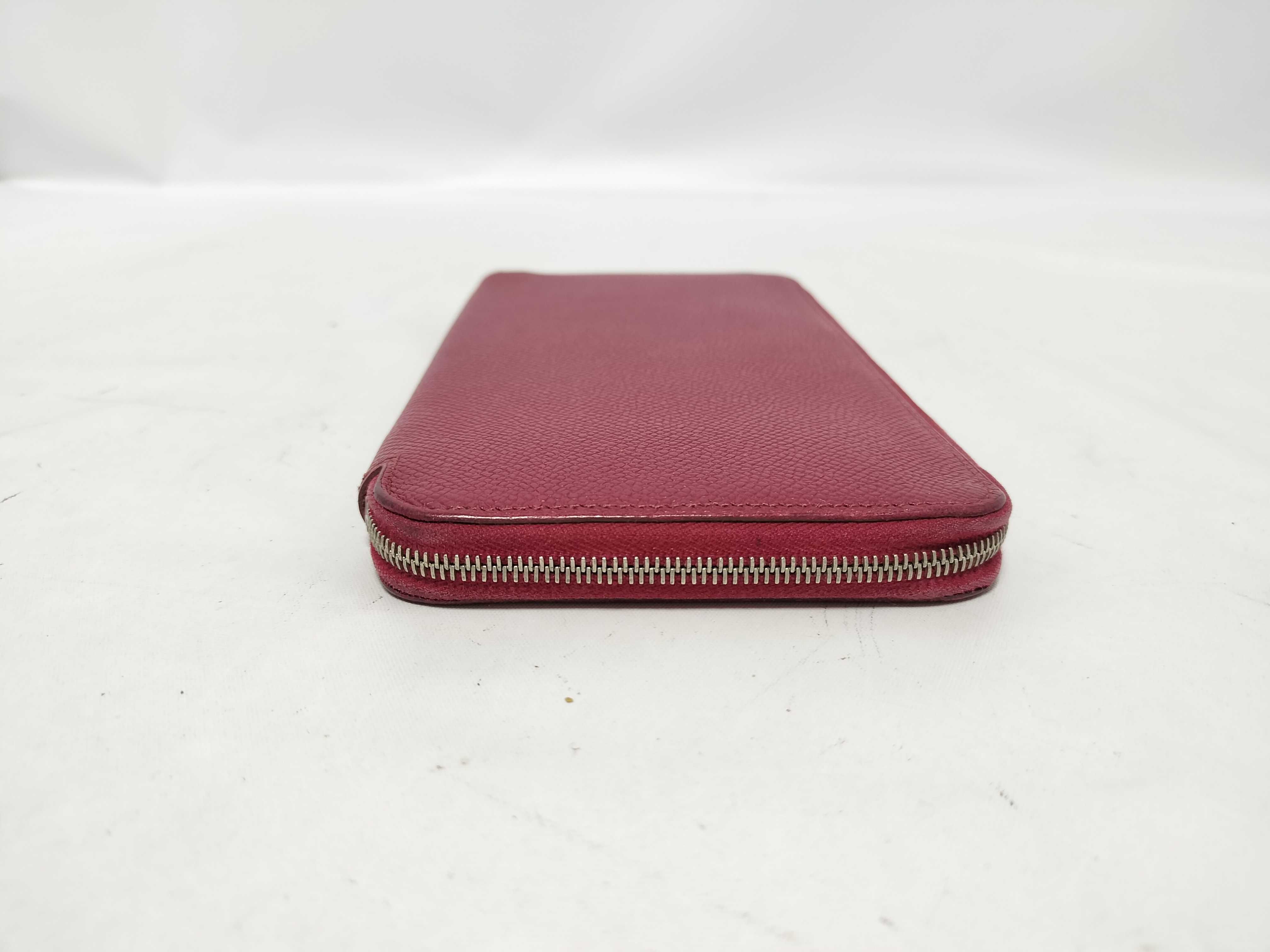 Azap Long Silk In Veau Epsom Round Zipper Long Wallet Bordeaux O Stamp Wallet — view 4