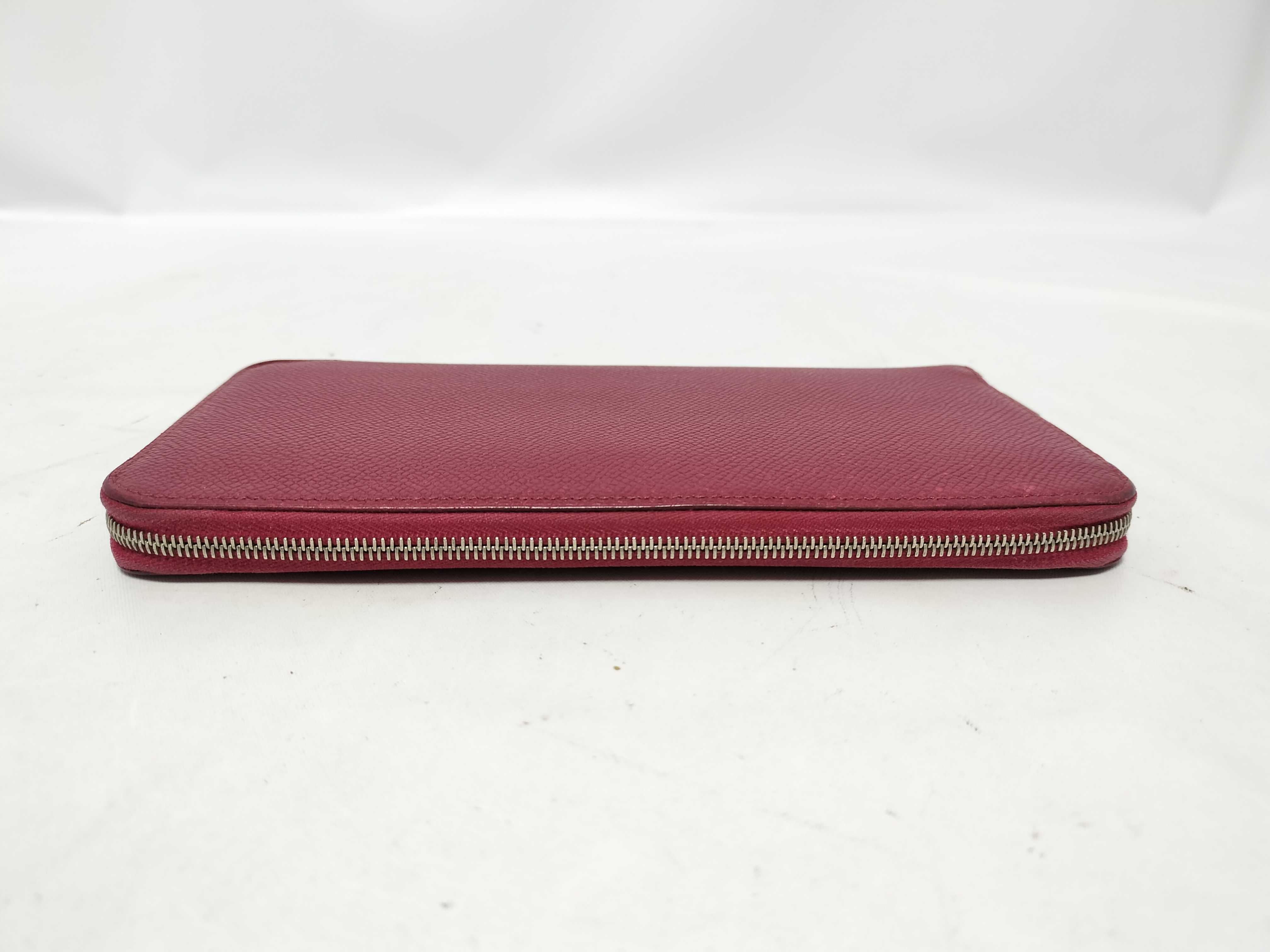 Azap Long Silk In Veau Epsom Round Zipper Long Wallet Bordeaux O Stamp Wallet — view 5
