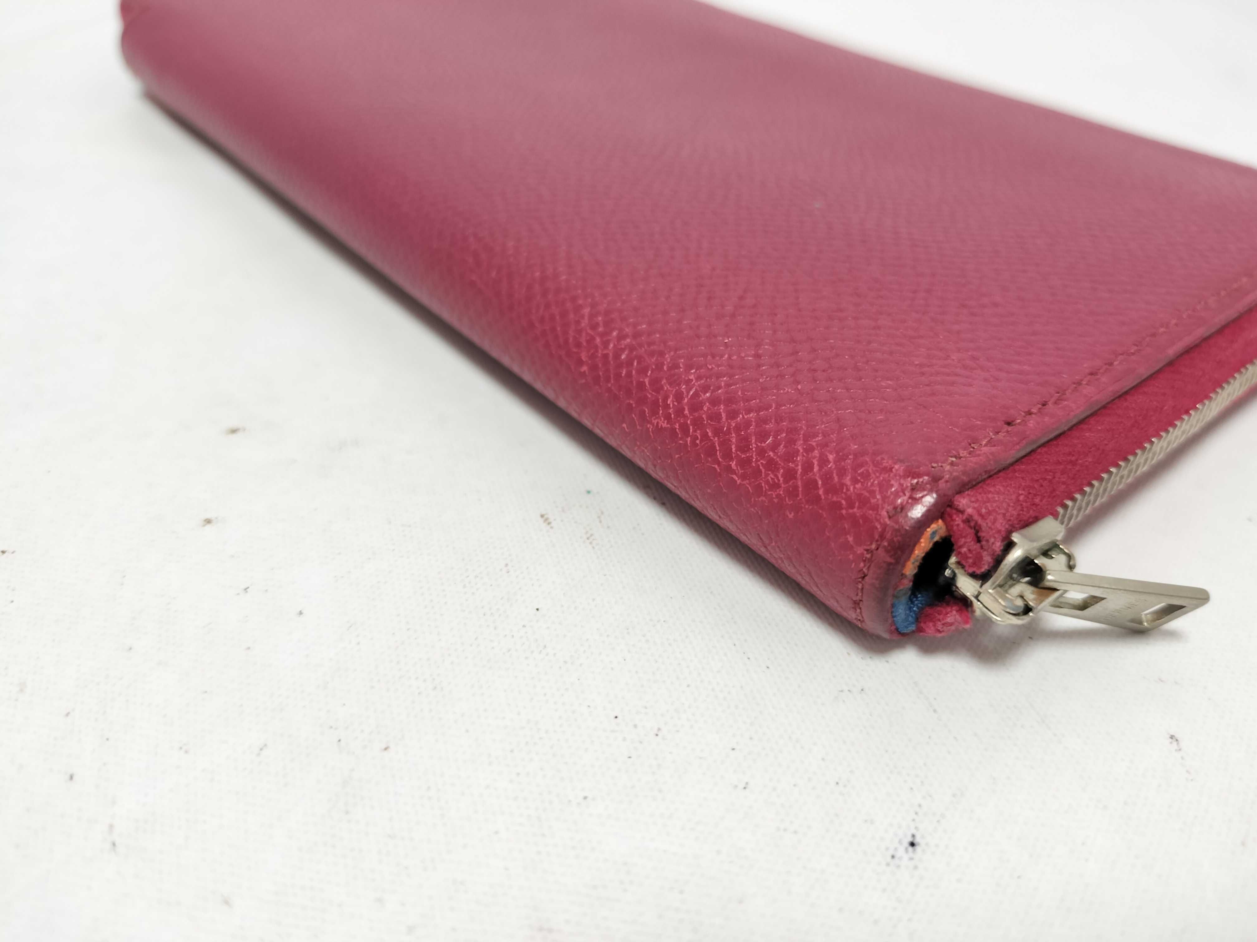 Azap Long Silk In Veau Epsom Round Zipper Long Wallet Bordeaux O Stamp Wallet — view 6