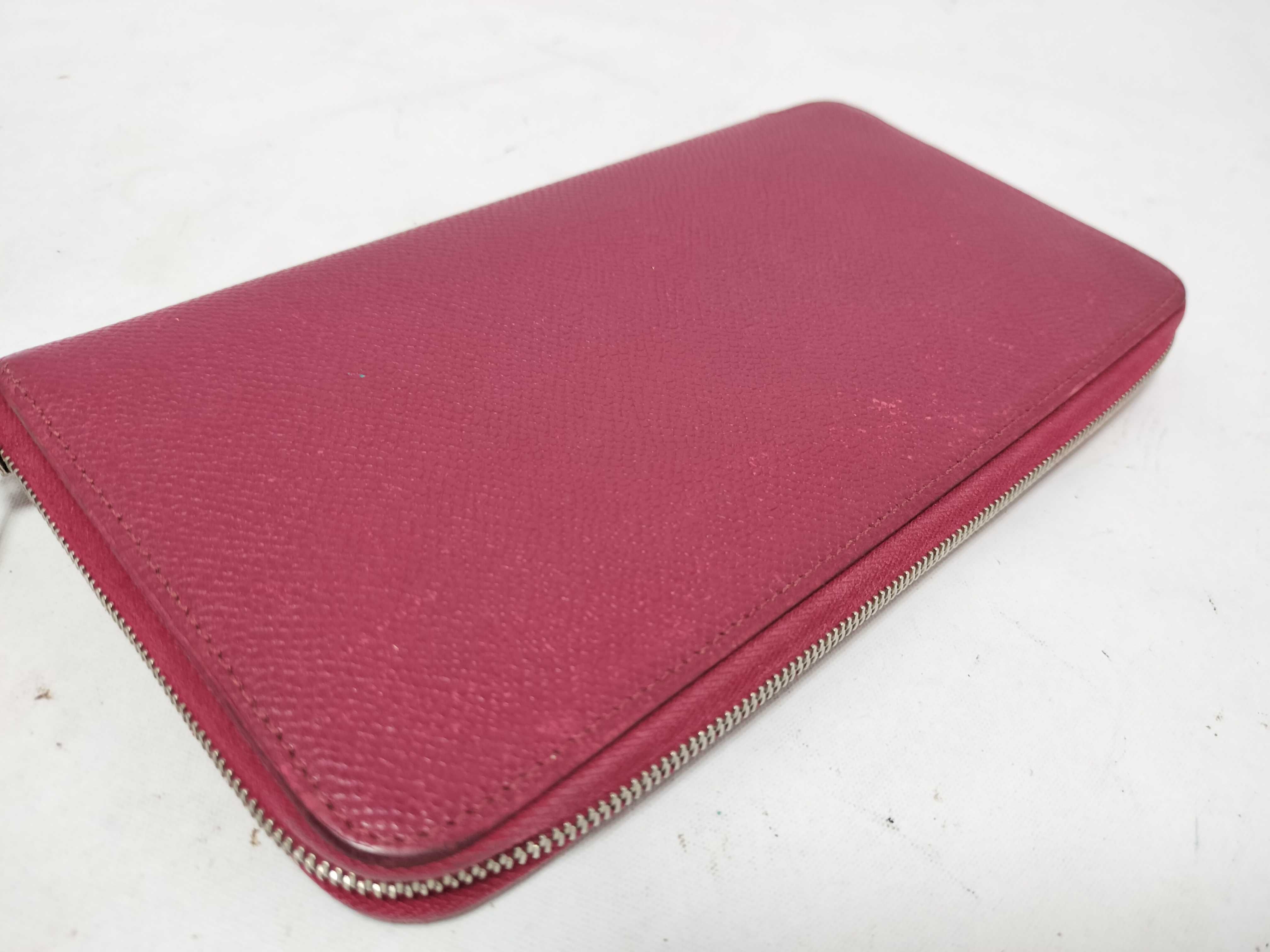 Azap Long Silk In Veau Epsom Round Zipper Long Wallet Bordeaux O Stamp Wallet — view 7