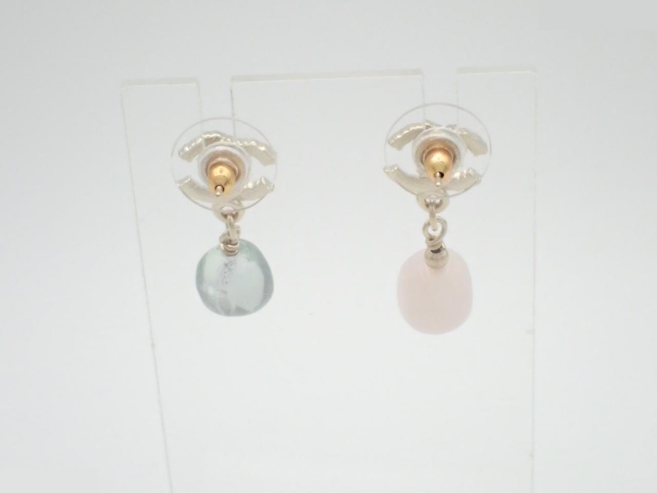Earrings A19S Coco Mark Multicolor Stone Asymmetrical — view 2