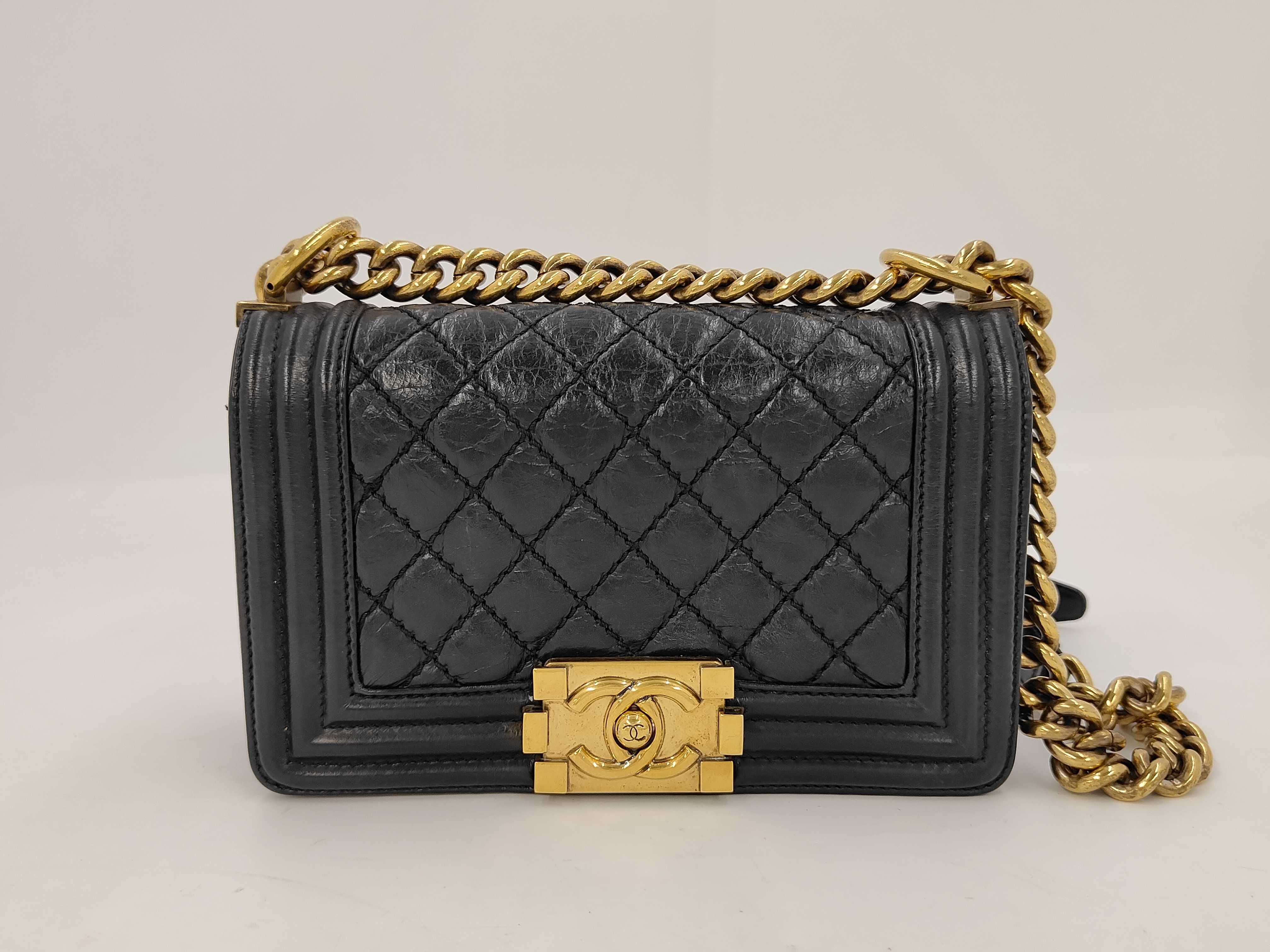 Boy Chanel 20 Vintage Calfskin Gold Hardware Chain Shoulder Bag Black (Serial Number 17)