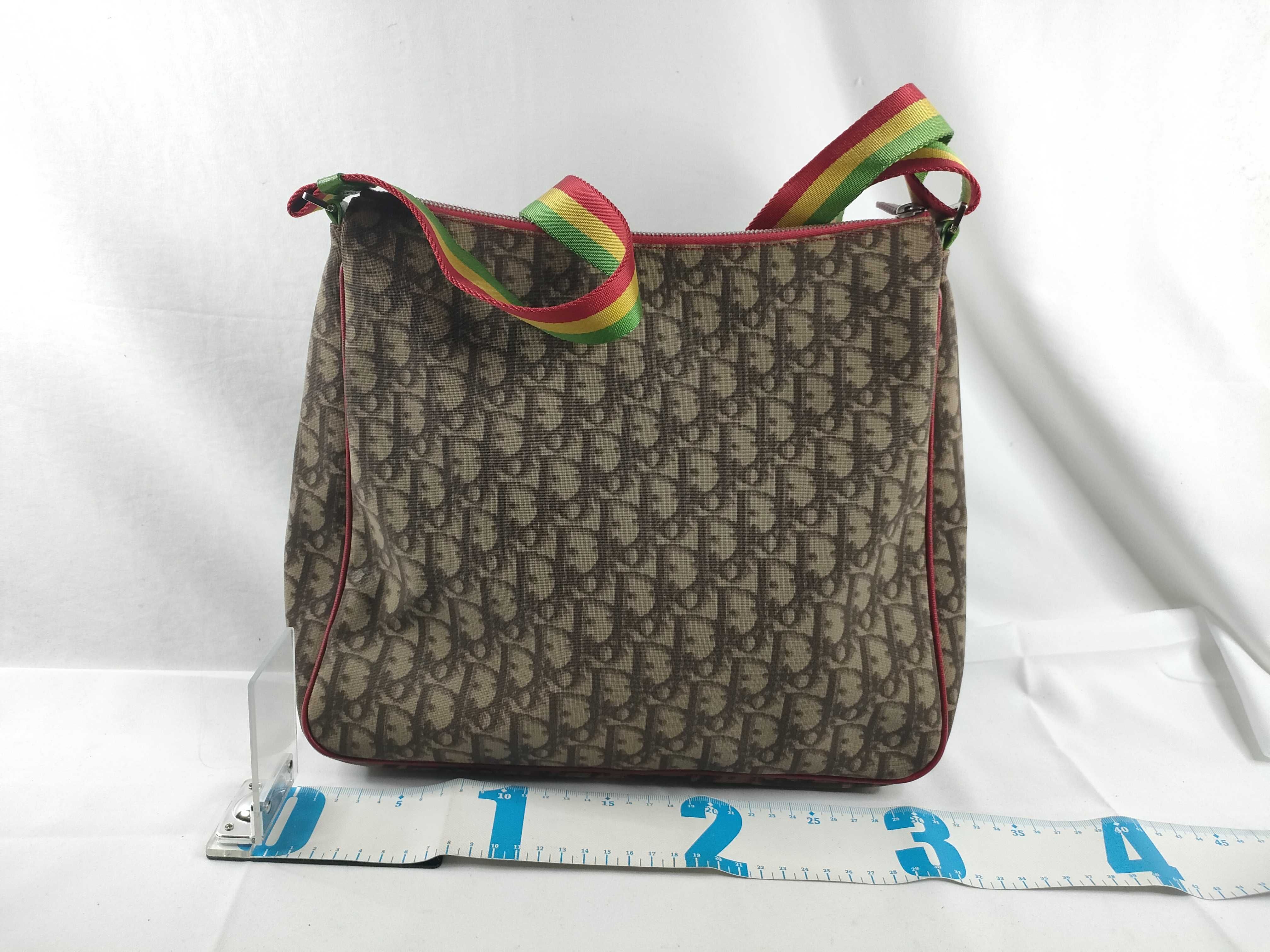 HK-Christian O2RU-0074 Rasta Line PVC & Leather Brown Shoulder Bag — view 2
