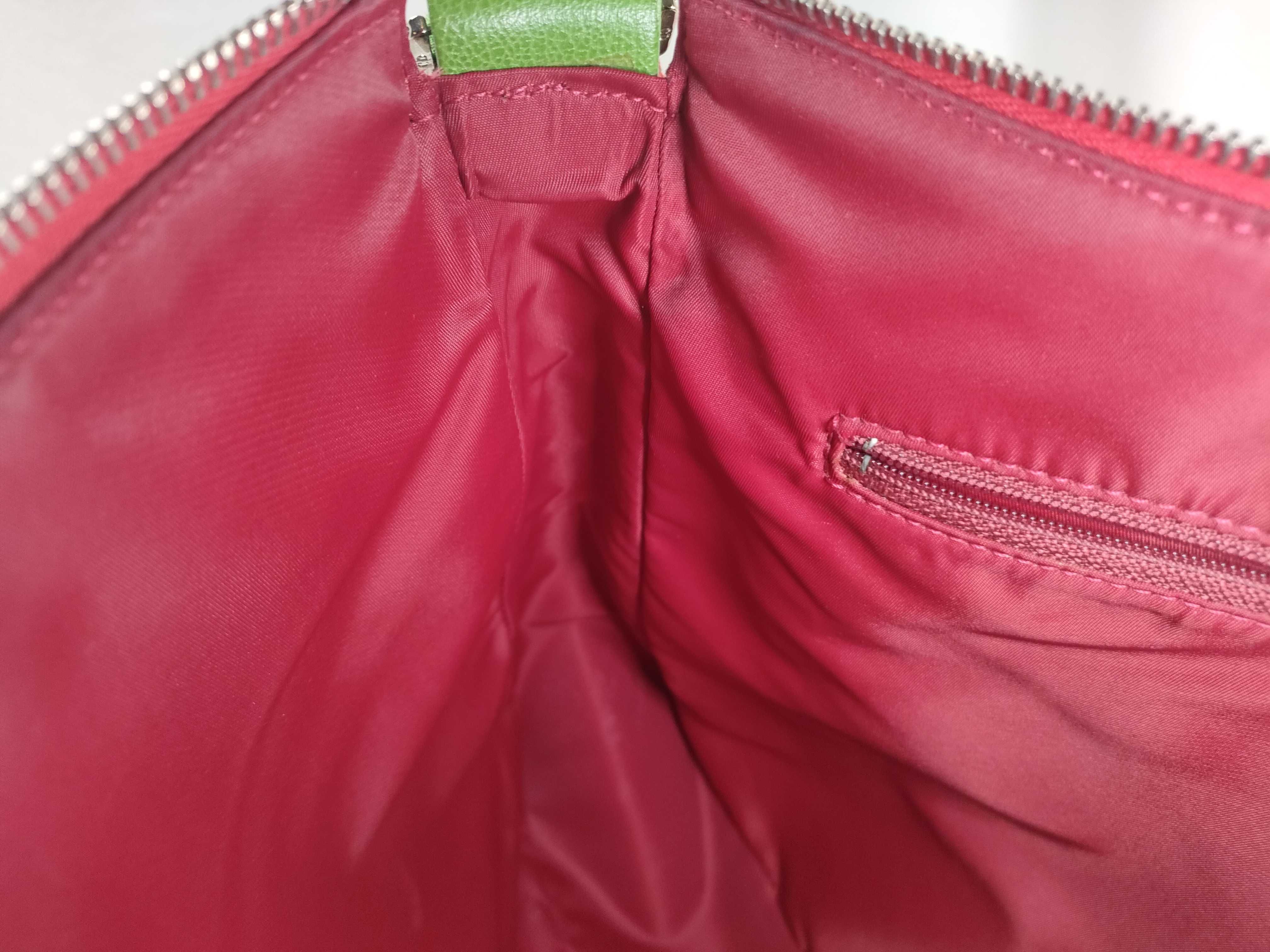 HK-Christian O2RU-0074 Rasta Line PVC & Leather Brown Shoulder Bag — view 11