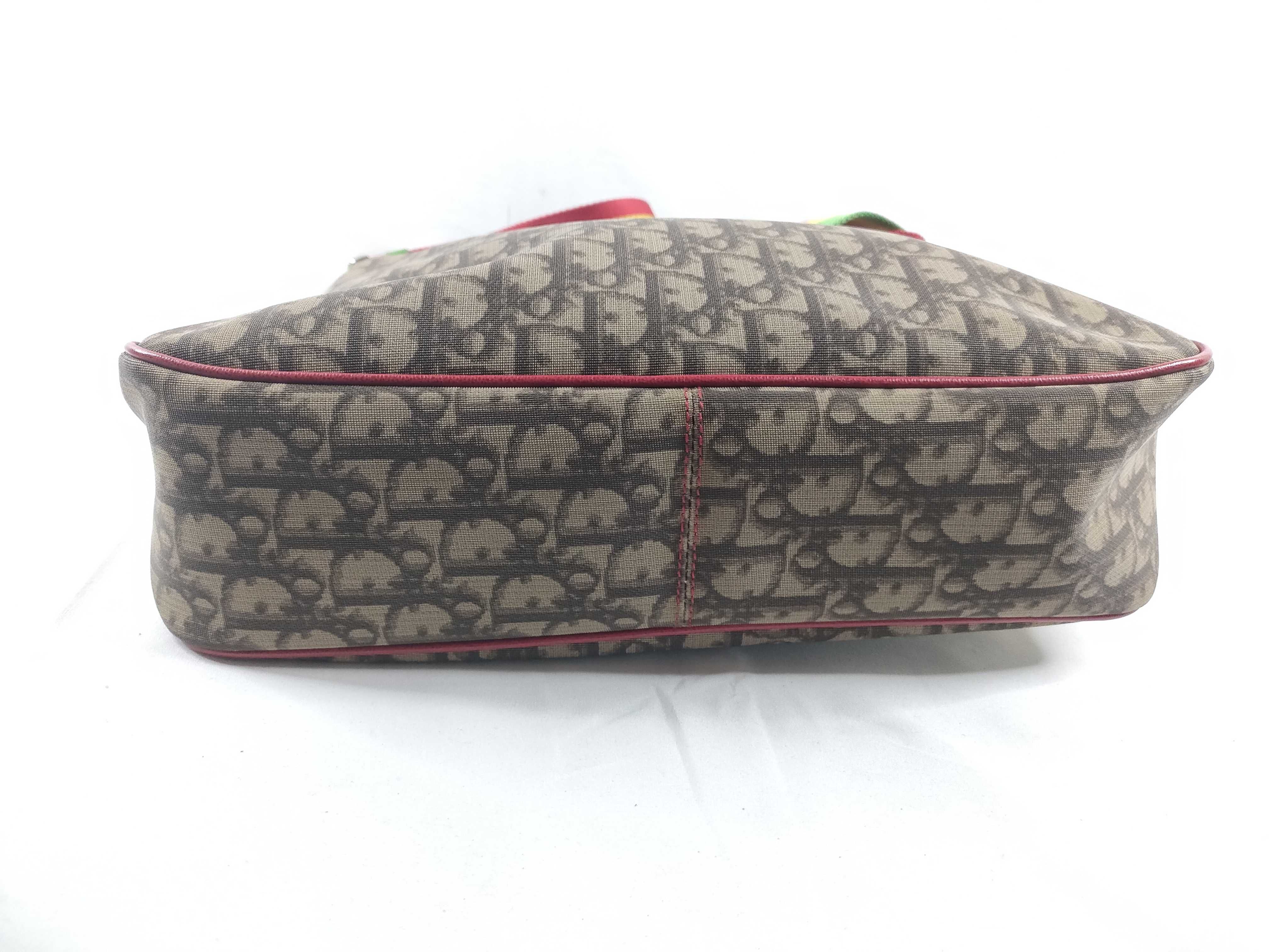HK-Christian O2RU-0074 Rasta Line PVC & Leather Brown Shoulder Bag — view 4