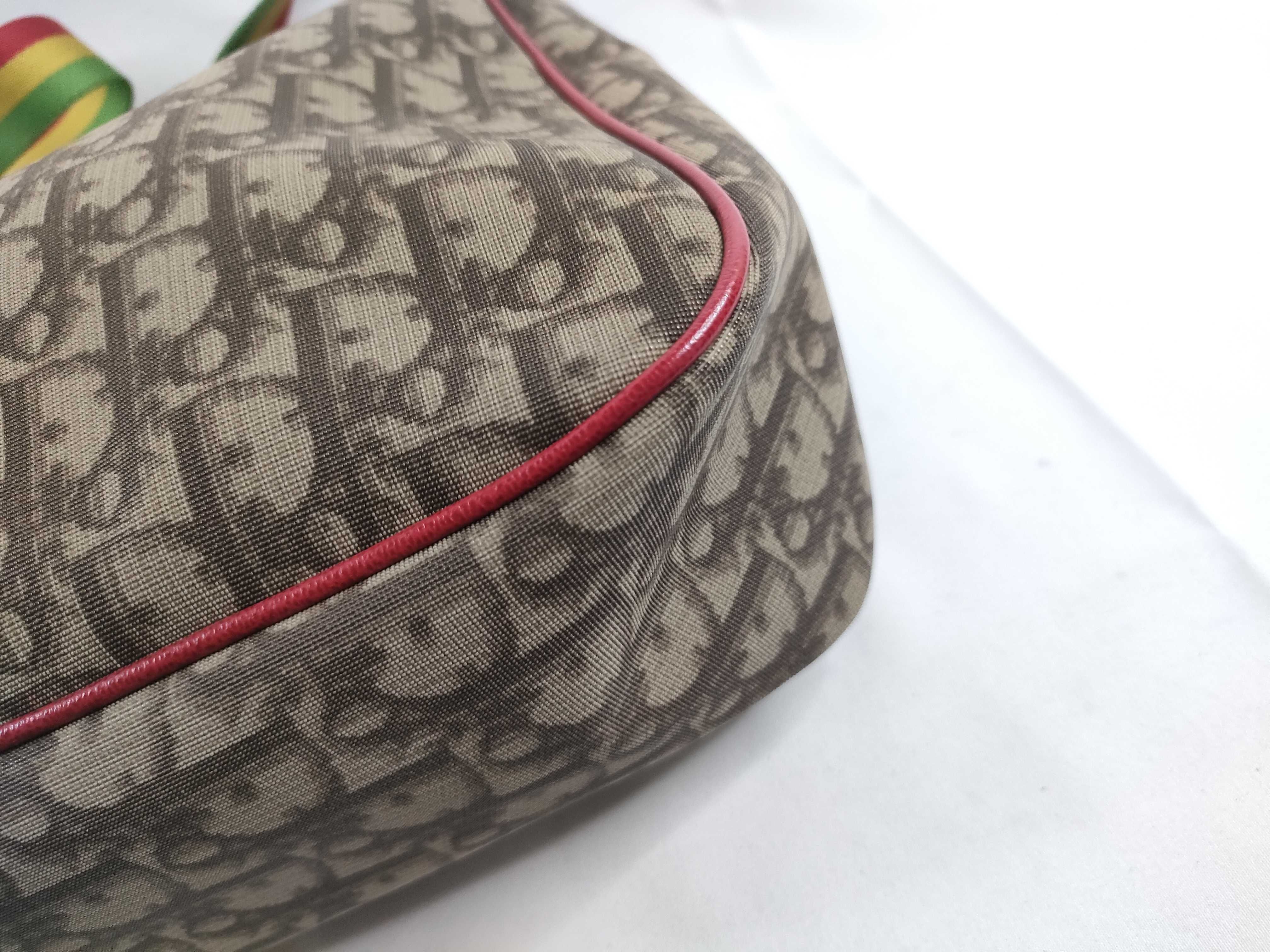 HK-Christian O2RU-0074 Rasta Line PVC & Leather Brown Shoulder Bag — view 5