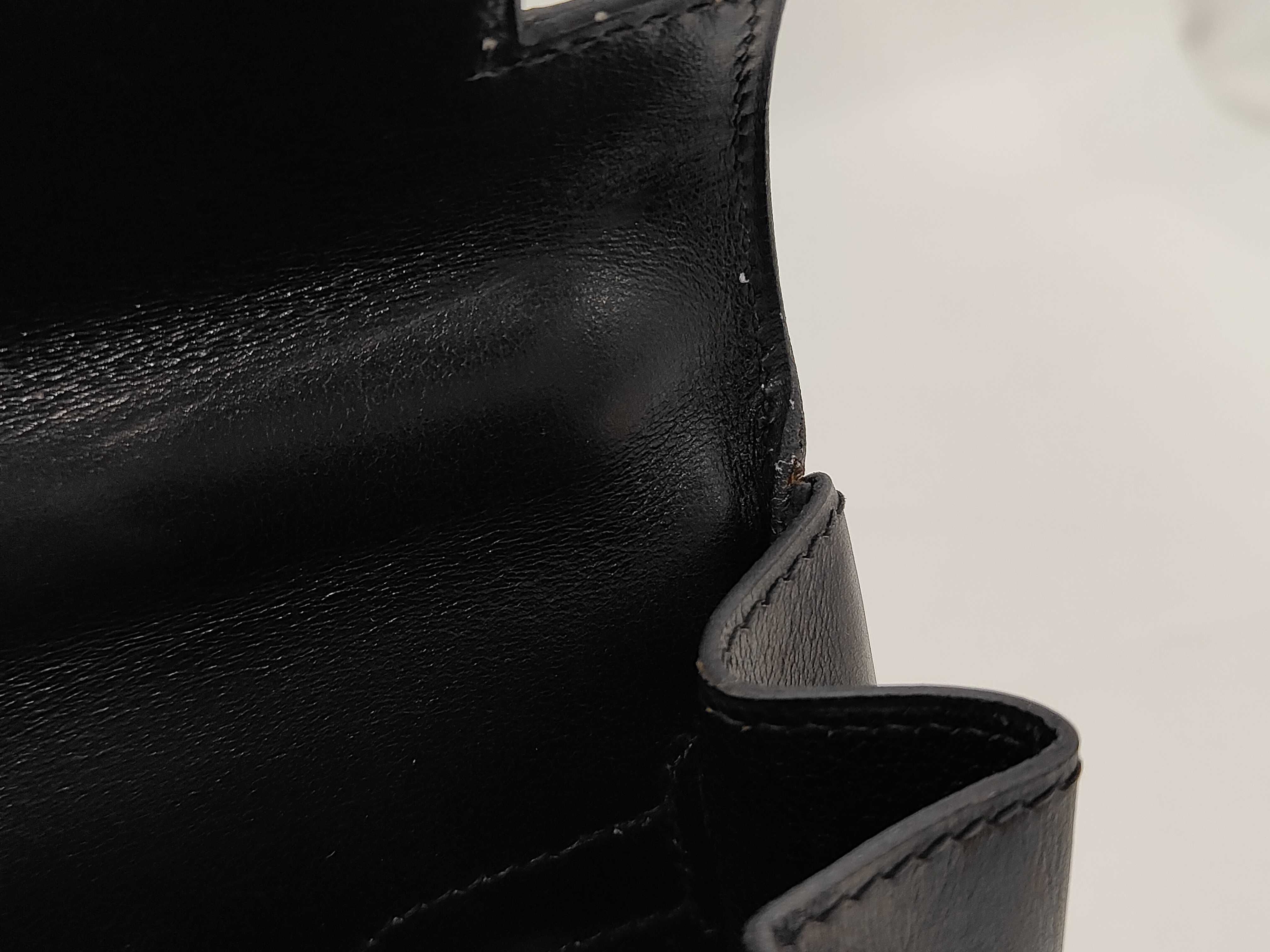 Kelly 32, Box Calf Leather, Black, Gold Hardware, D Handbag — view 11