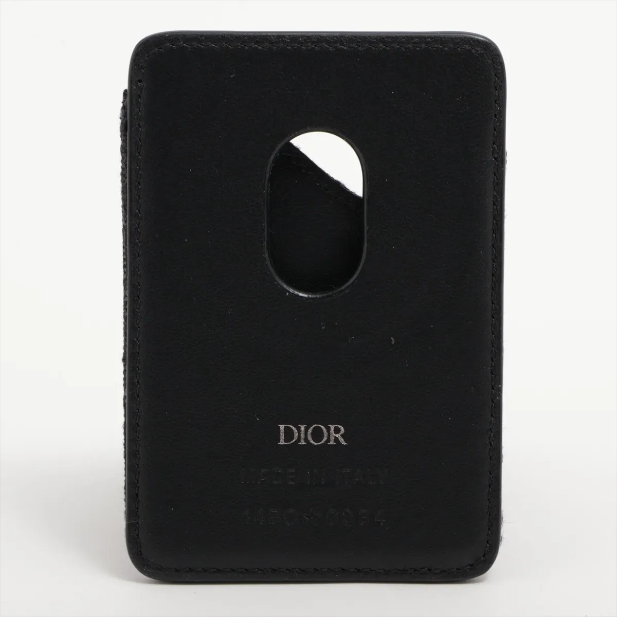 Oblique Canvas x Leather Card Case Black — view 2