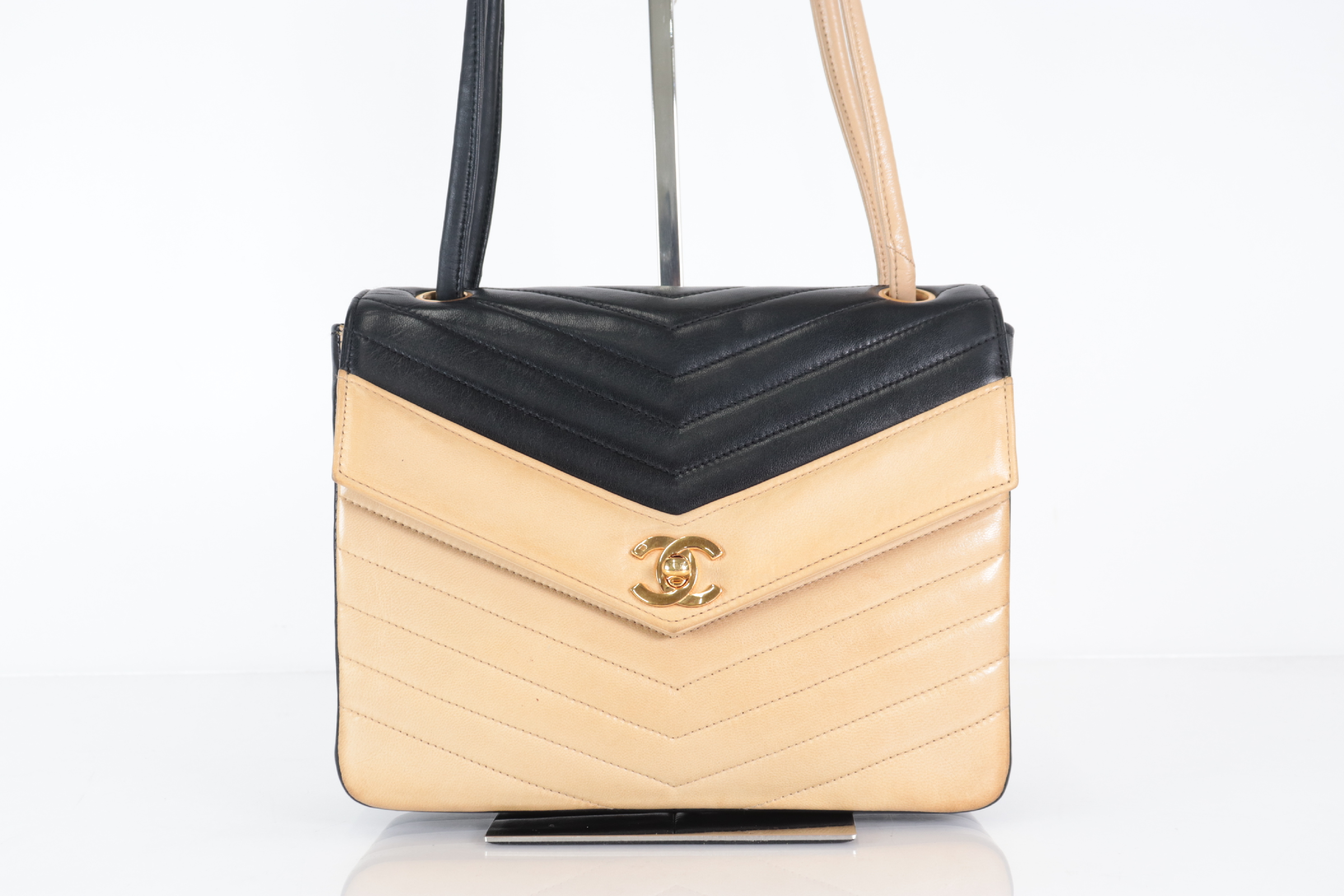 Chevron Lambskin Bicolor Shoulder Bag (Series 7) — view 2