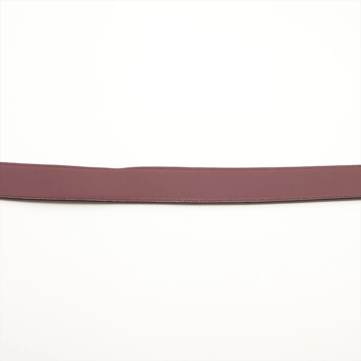 M8205 BC2275 Belt, Size 85, Leather x GP, Bordeaux x Black. Shows signs of wear, including — view 4