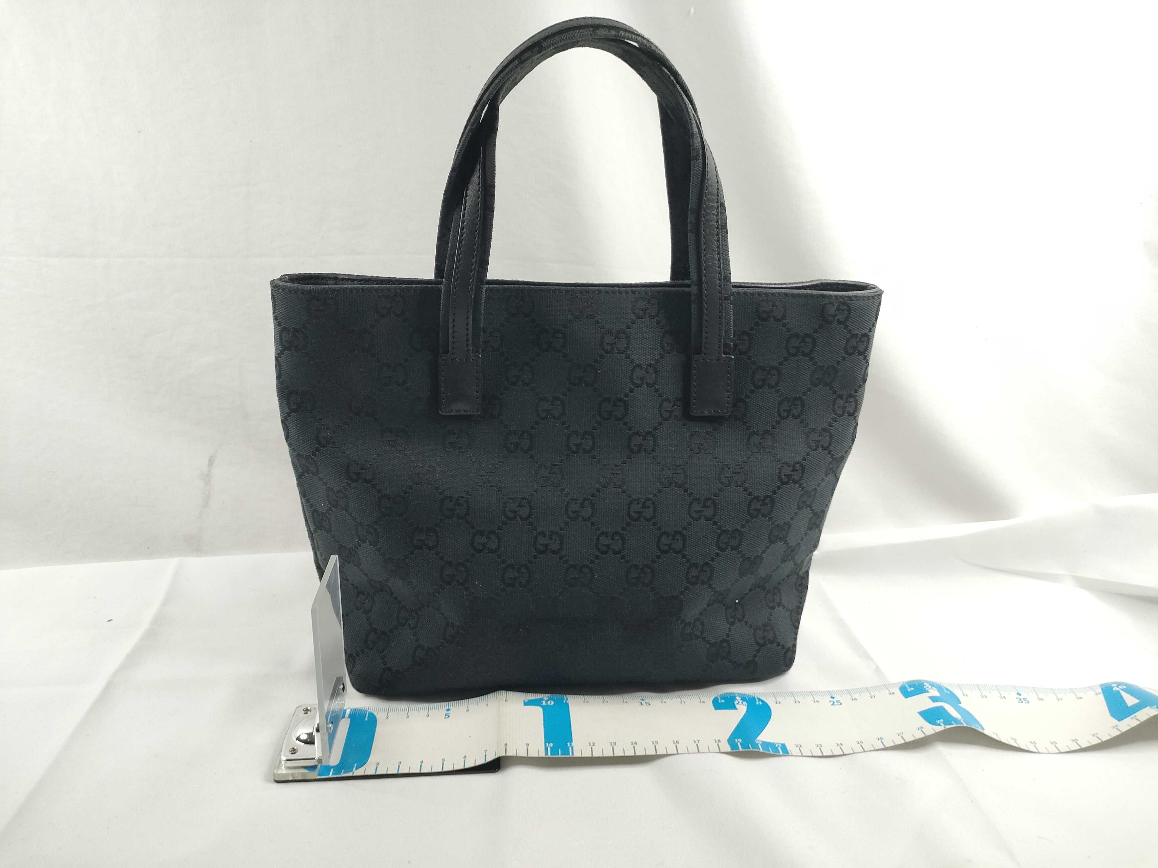 GG Canvas Tote Bag, Black Handbag — view 2