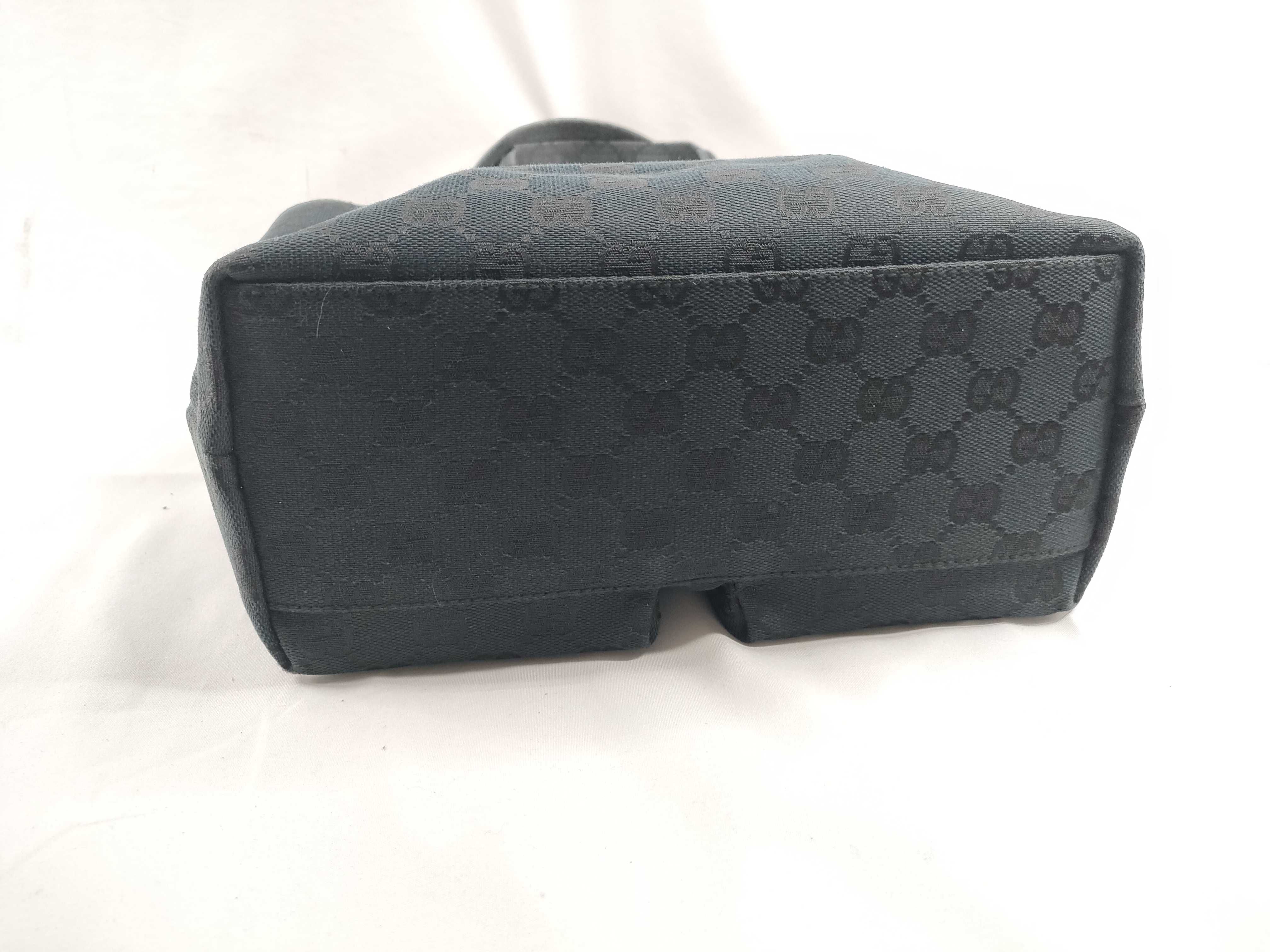 GG Canvas Tote Bag, Black Handbag — view 4