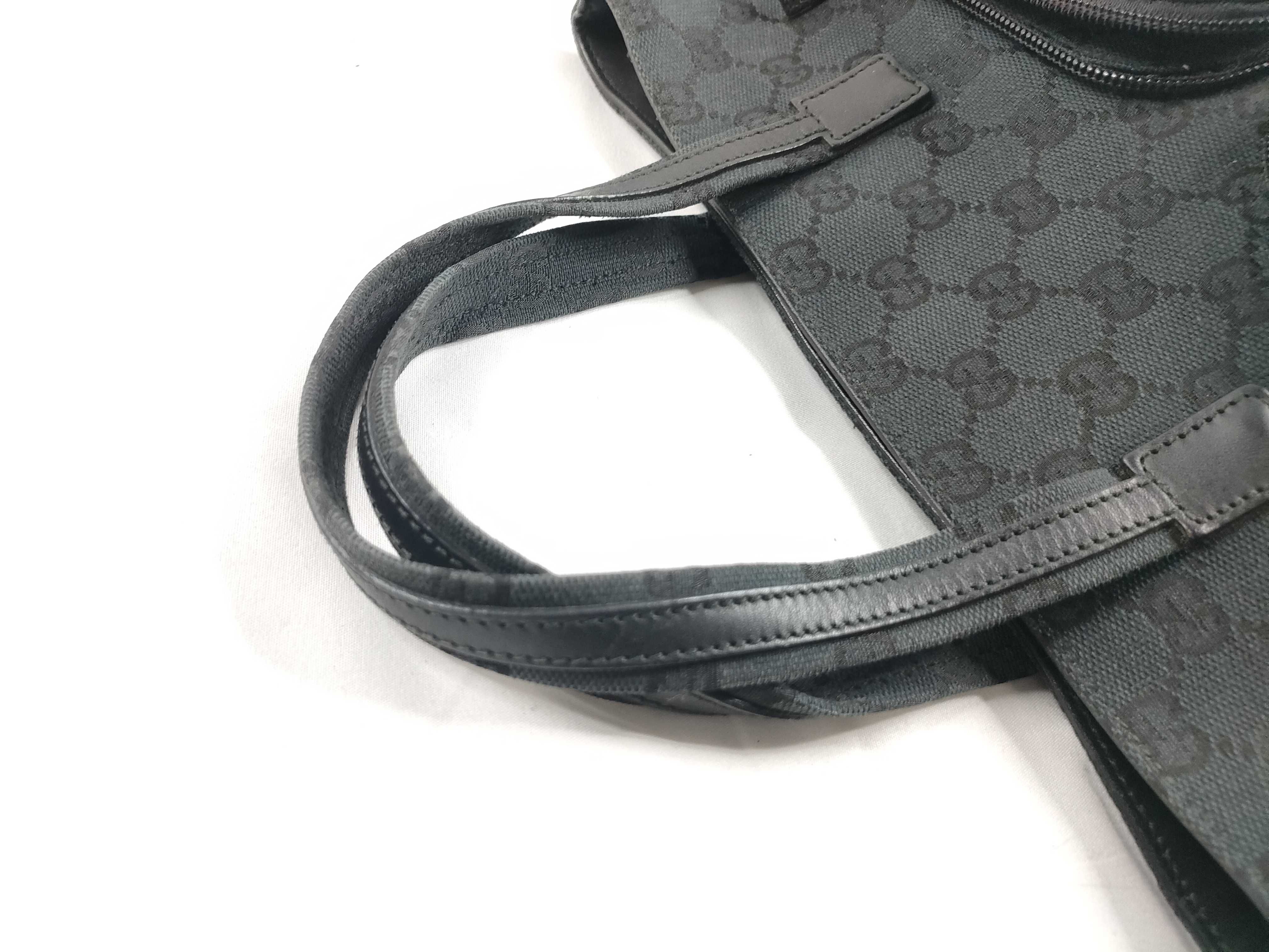 GG Canvas Tote Bag, Black Handbag — view 6