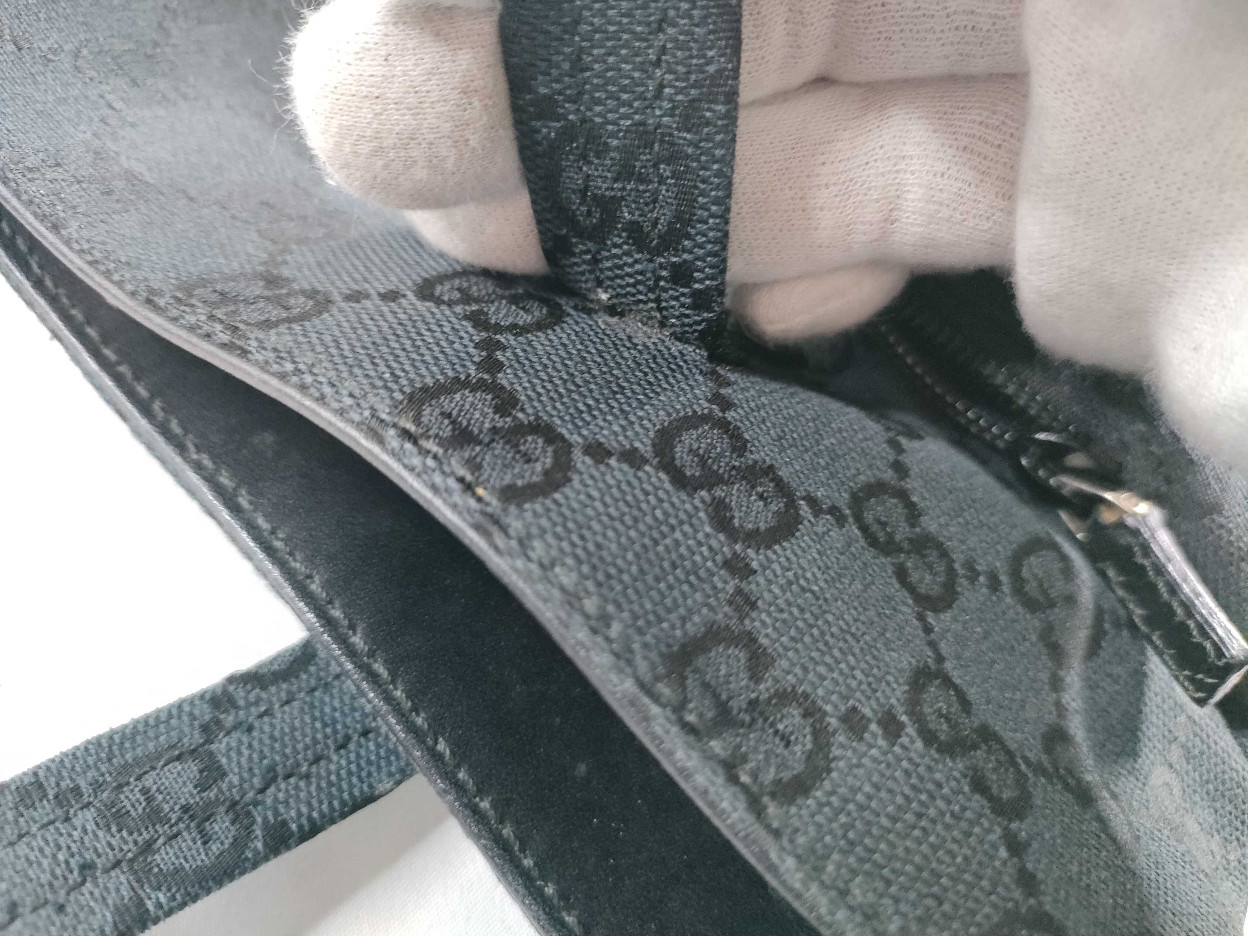 GG Canvas Tote Bag, Black Handbag — view 8