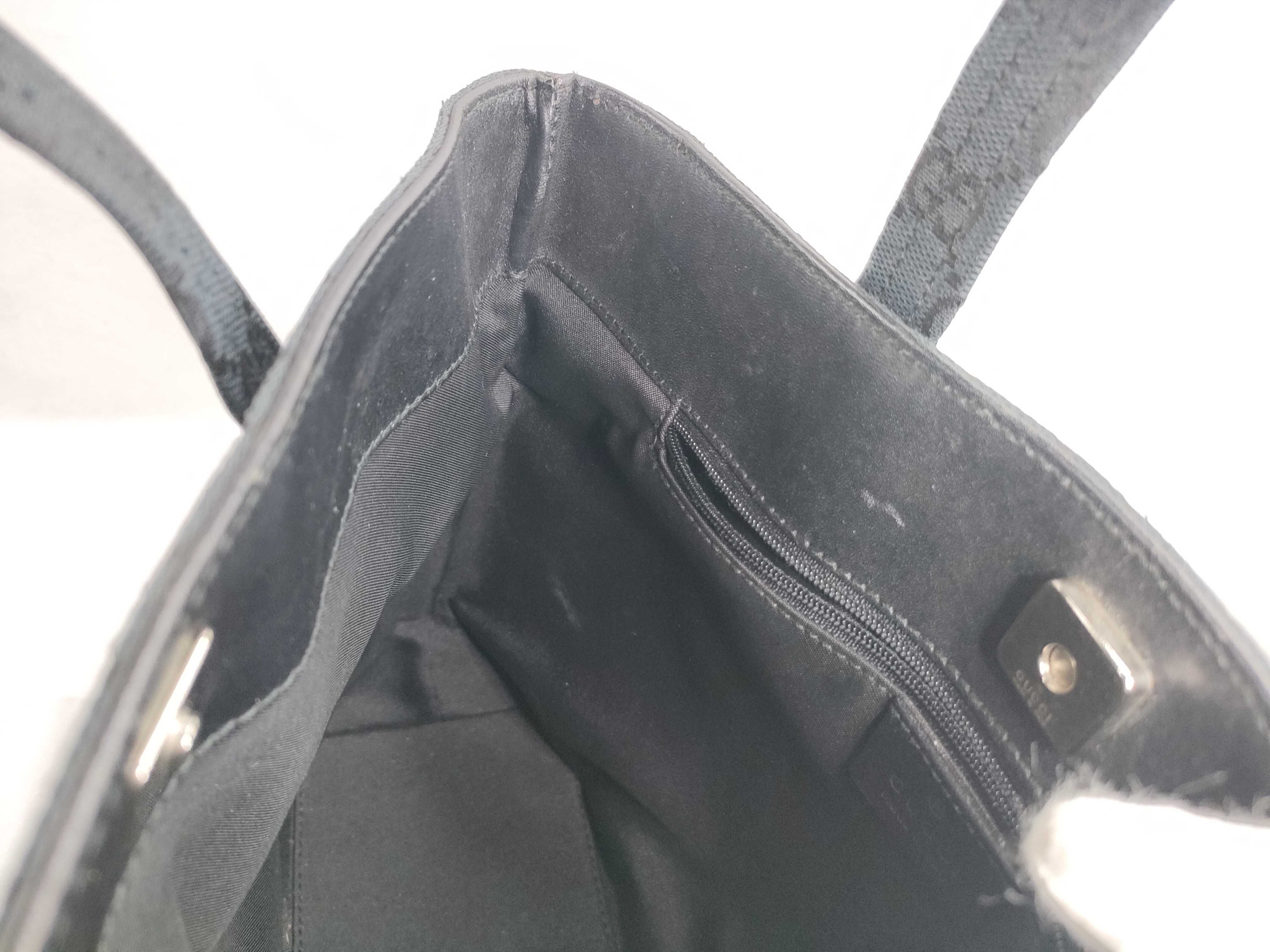 GG Canvas Tote Bag, Black Handbag — view 10