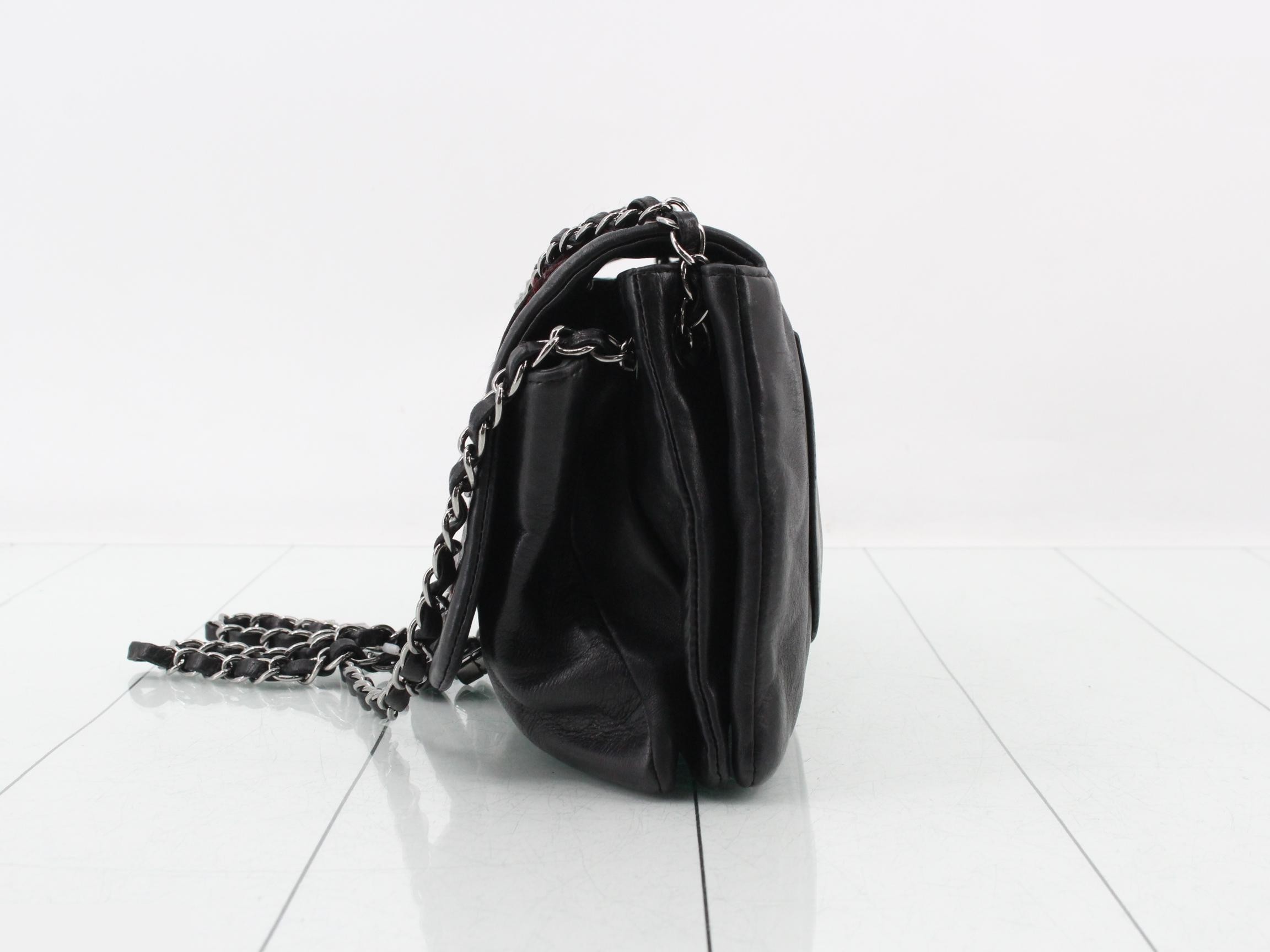Camellia Lambskin Turnlock Chain Shoulder Bag — view 3