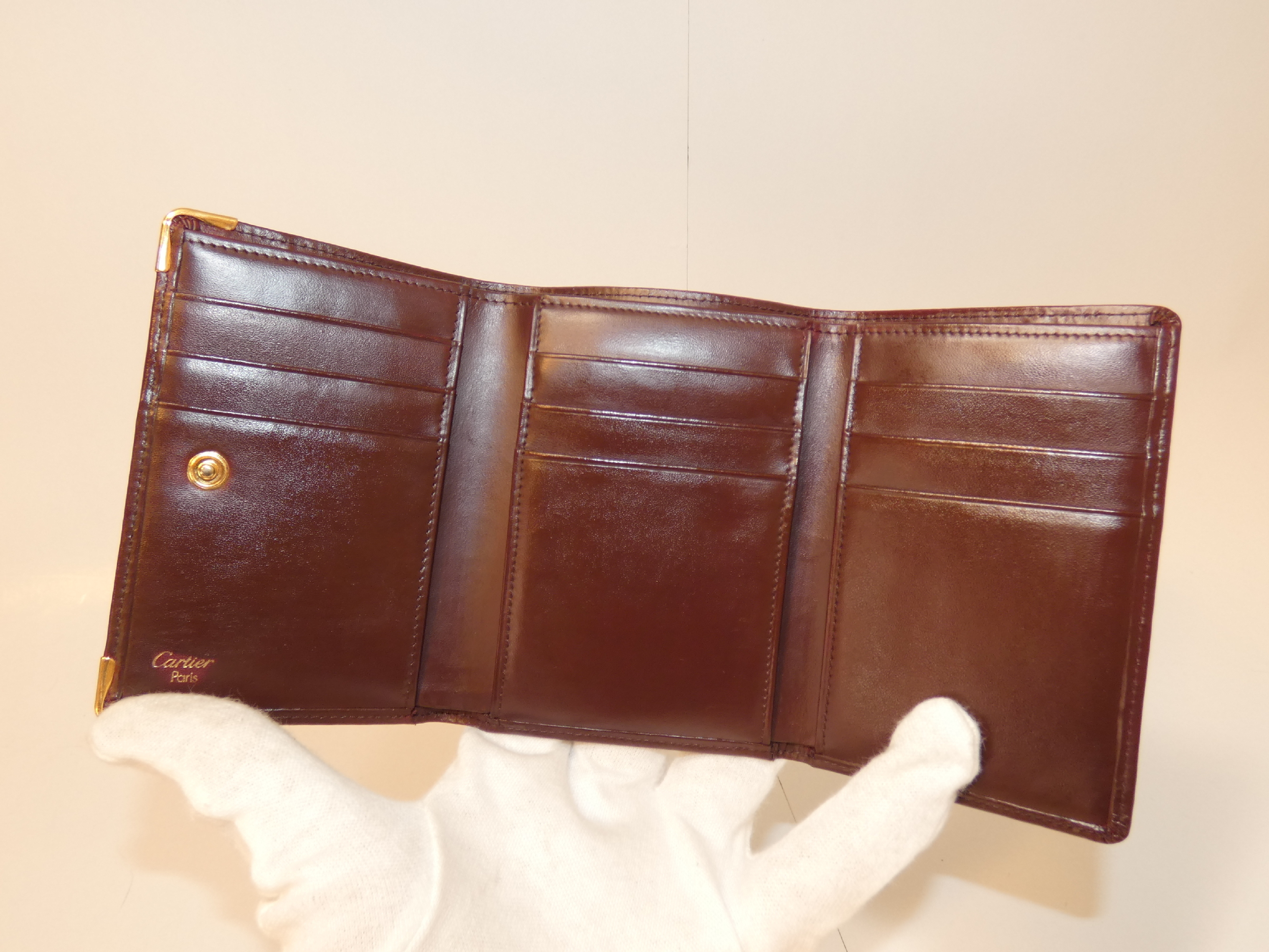 Bordeaux Tri-fold Wallet, Billfold, Card Case — view 8