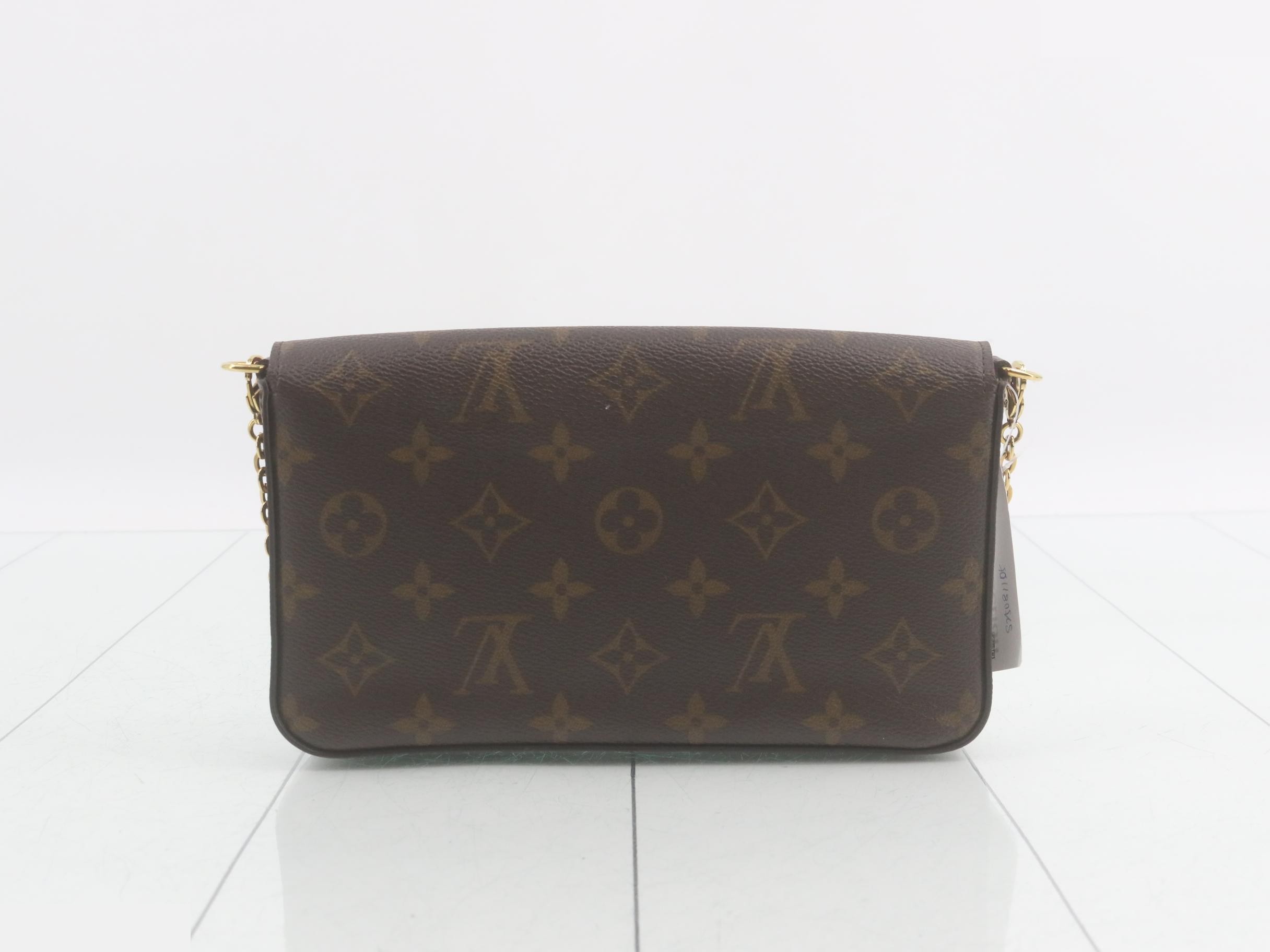 Monogram Pochette Felicie Fuchsia Shoulder Bag with Case — view 2