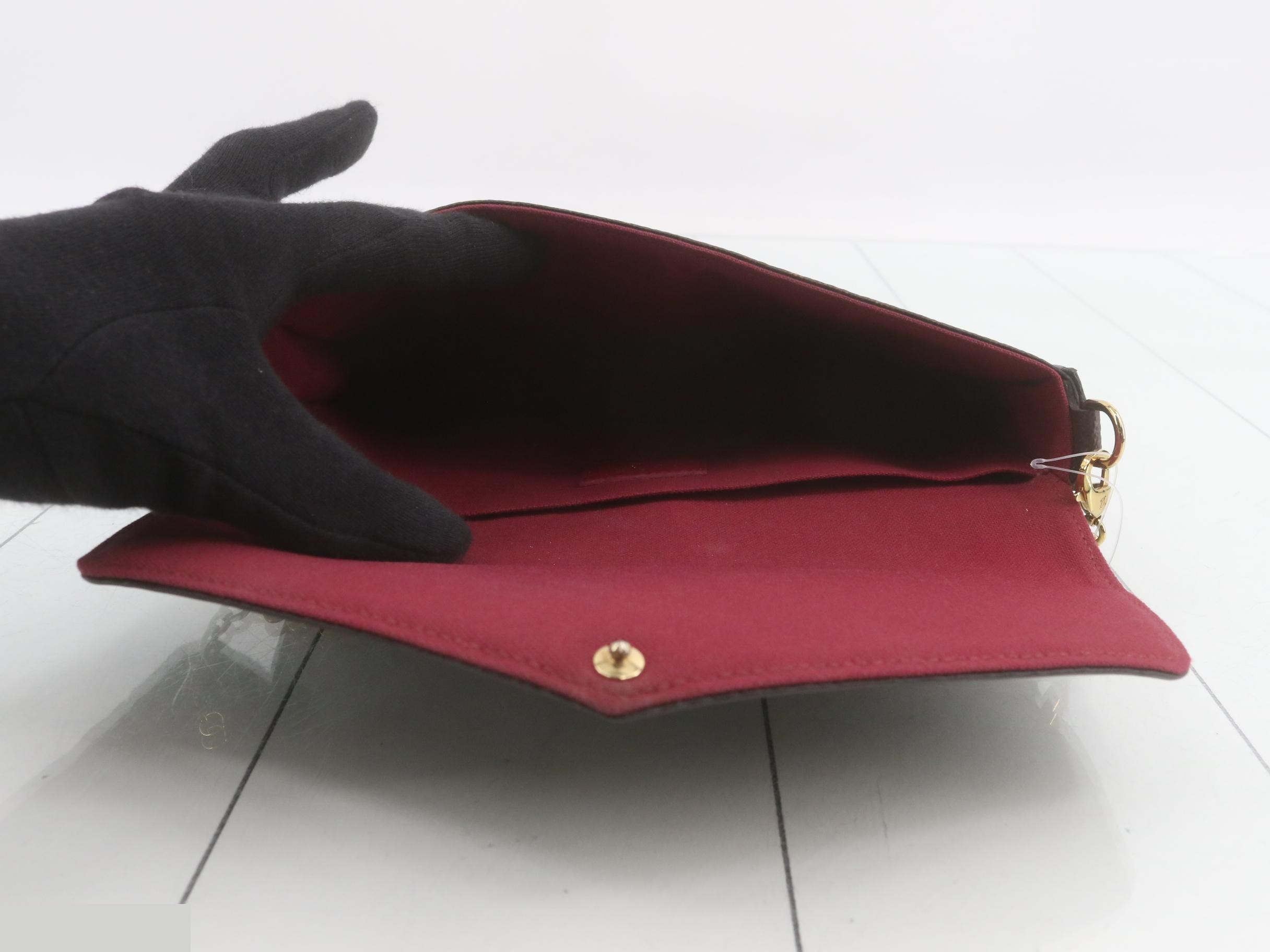 Monogram Pochette Felicie Fuchsia Shoulder Bag with Case — view 4